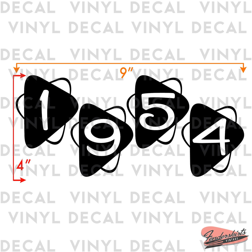 Nebula Retro Atomic Mailbox Decals