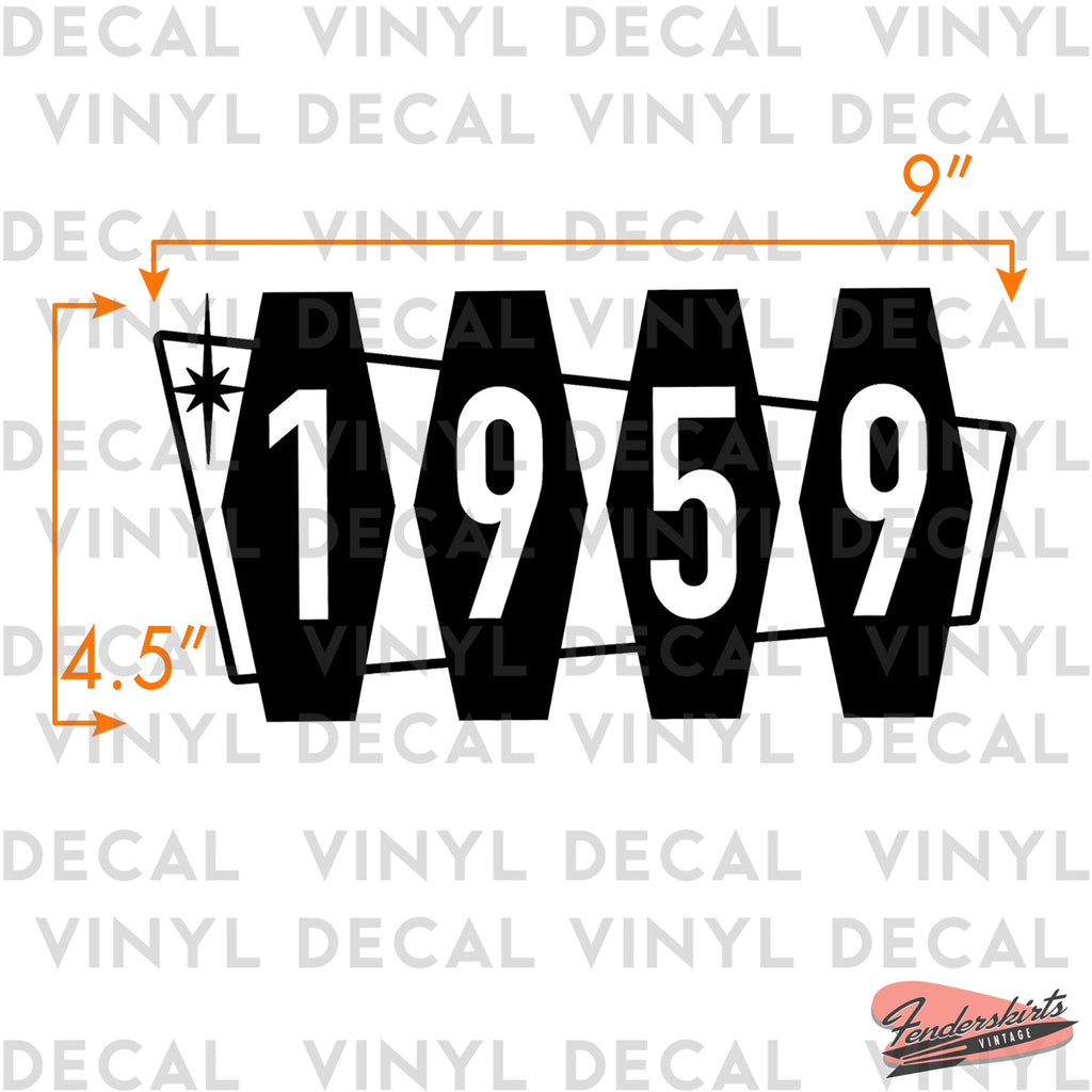 Hex Atomic Mid Century Mailbox Decals