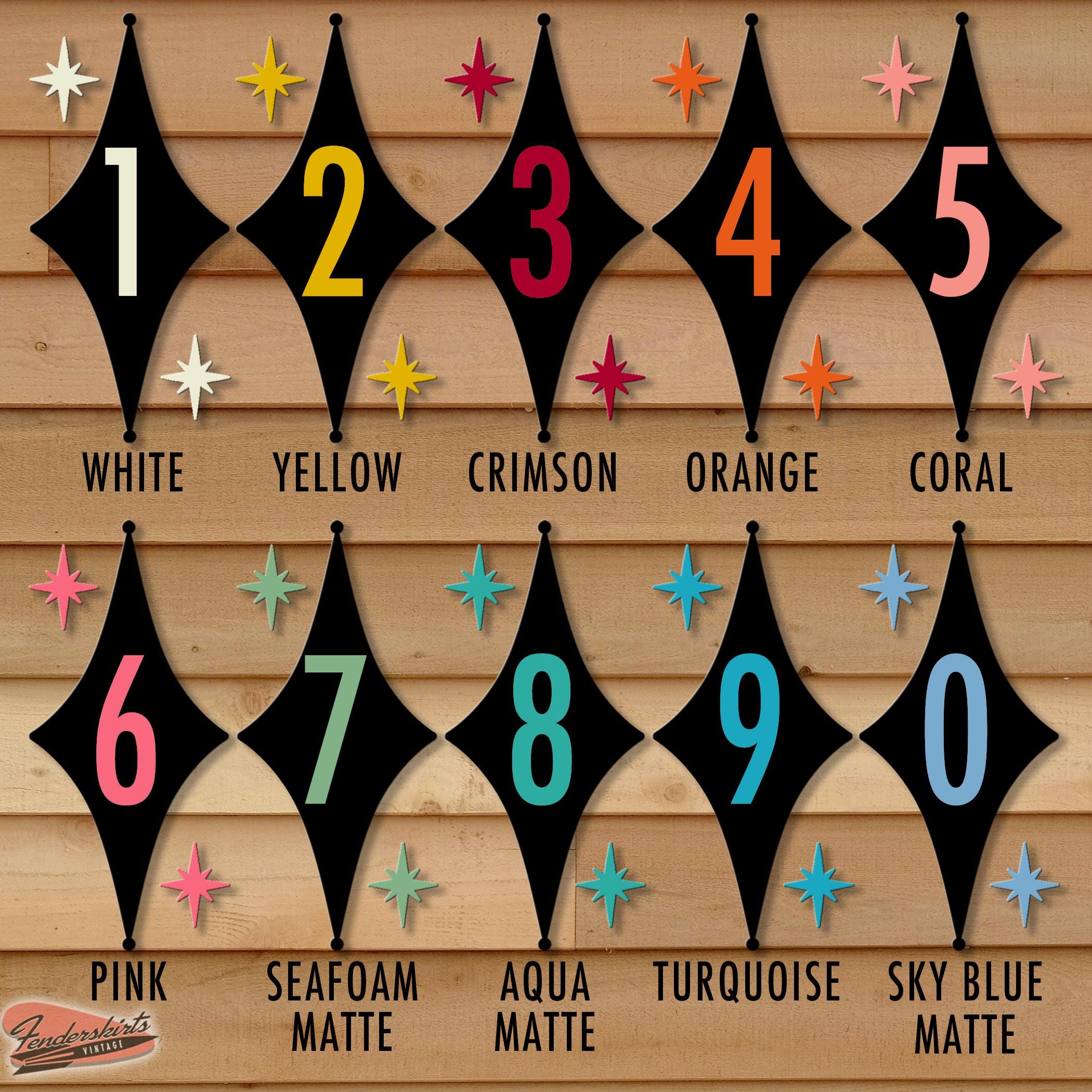 Jubilee Diamond Starburst  House Address Numbers