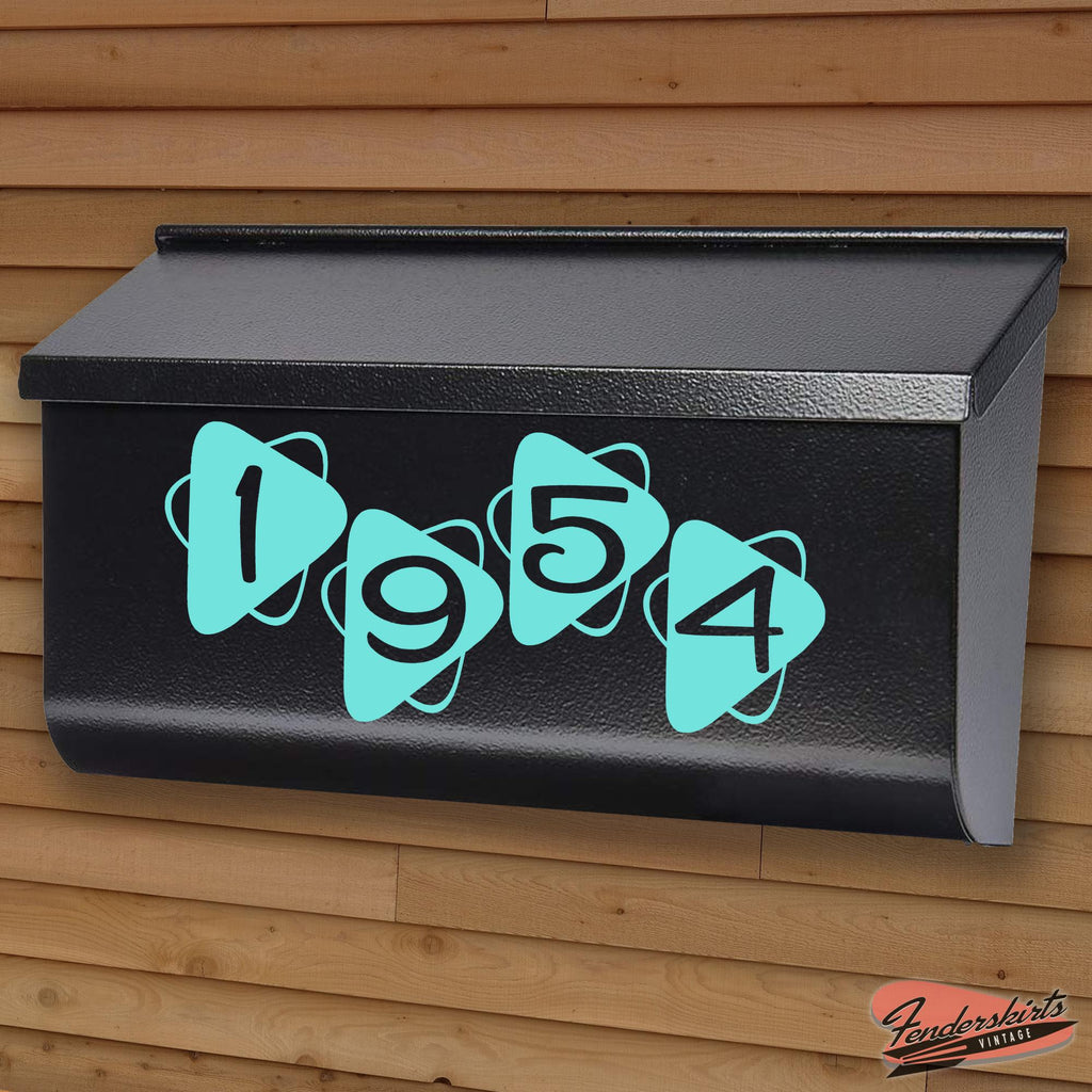 Nebula Retro Atomic Mailbox Decals