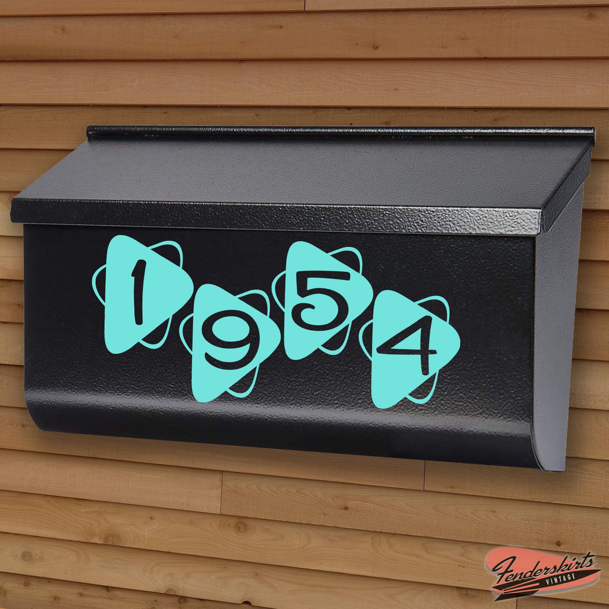 Nebula Retro Atomic Mailbox Decals