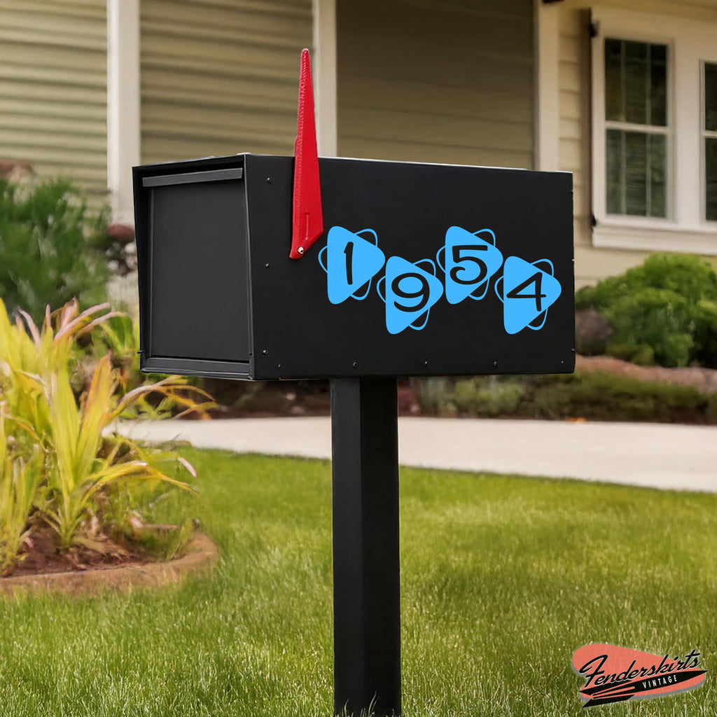 Nebula Retro Atomic Mailbox Decals