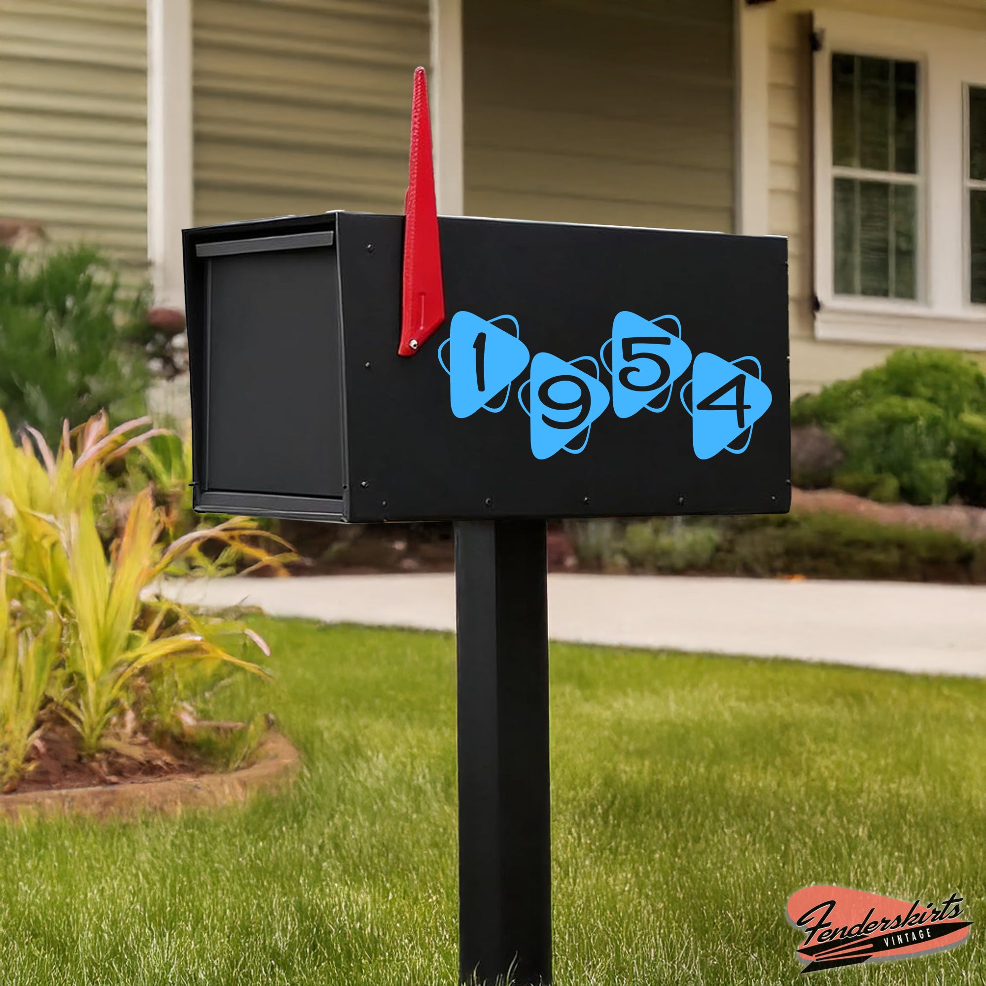 Nebula Retro Atomic Mailbox Decals