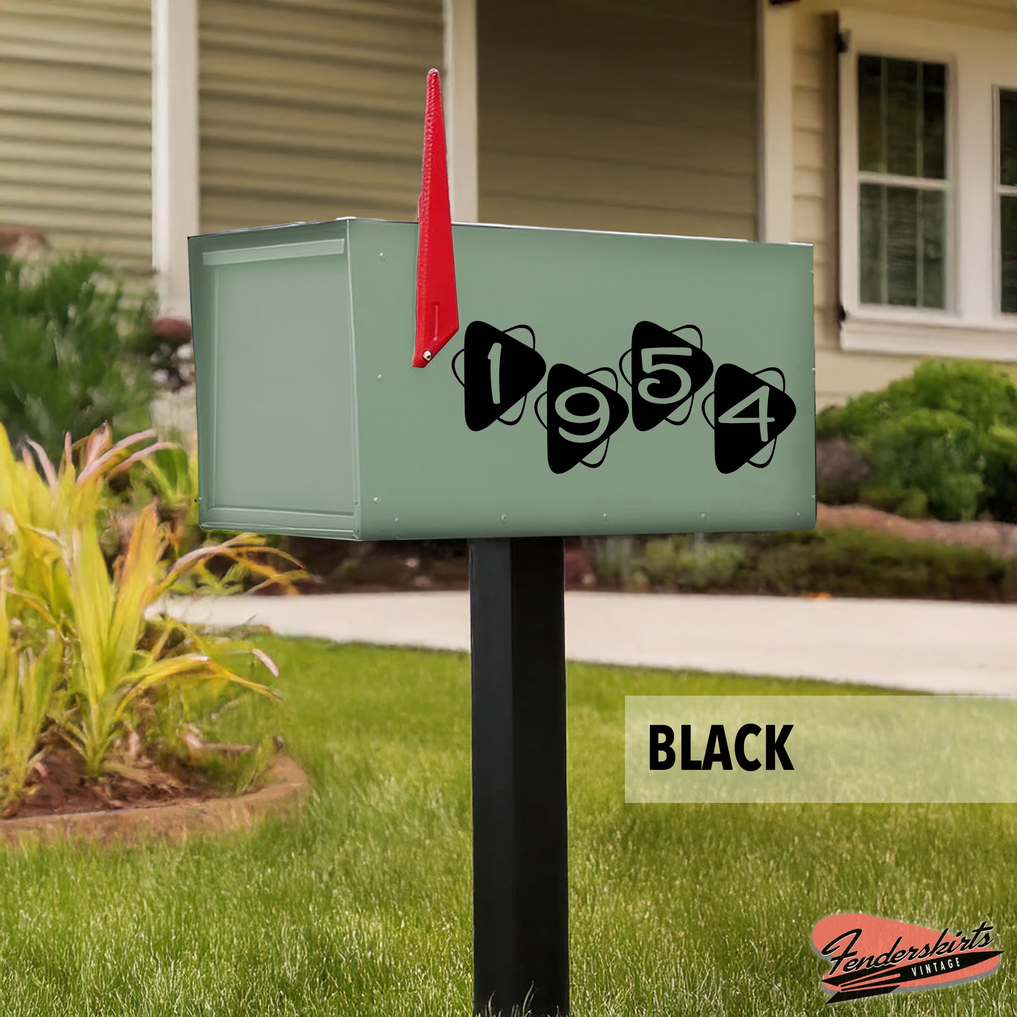 Nebula Retro Atomic Mailbox Decals