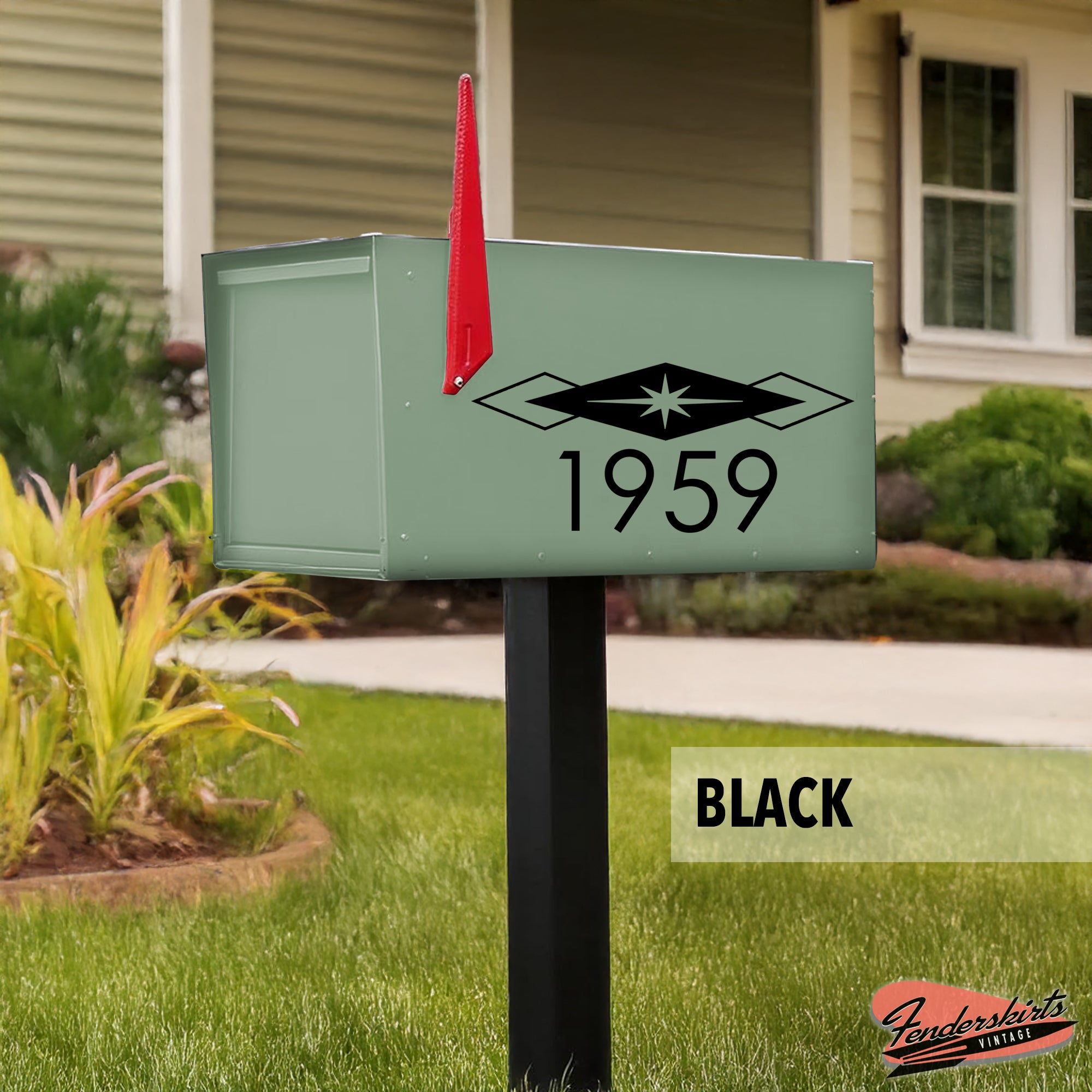 Equinox Starburst Mid Century Mailbox Decals