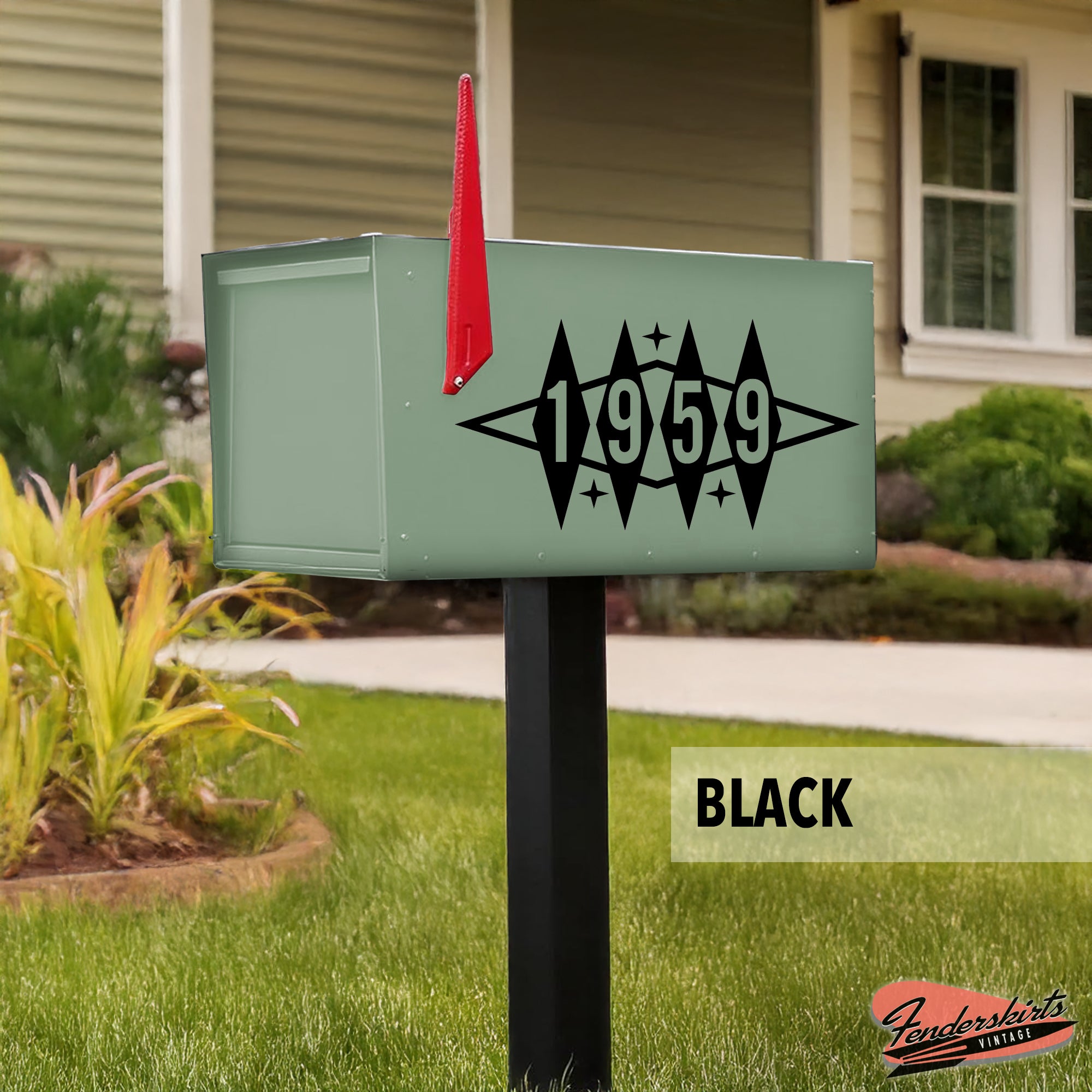 Astro Diamond Retro Mailbox Decals