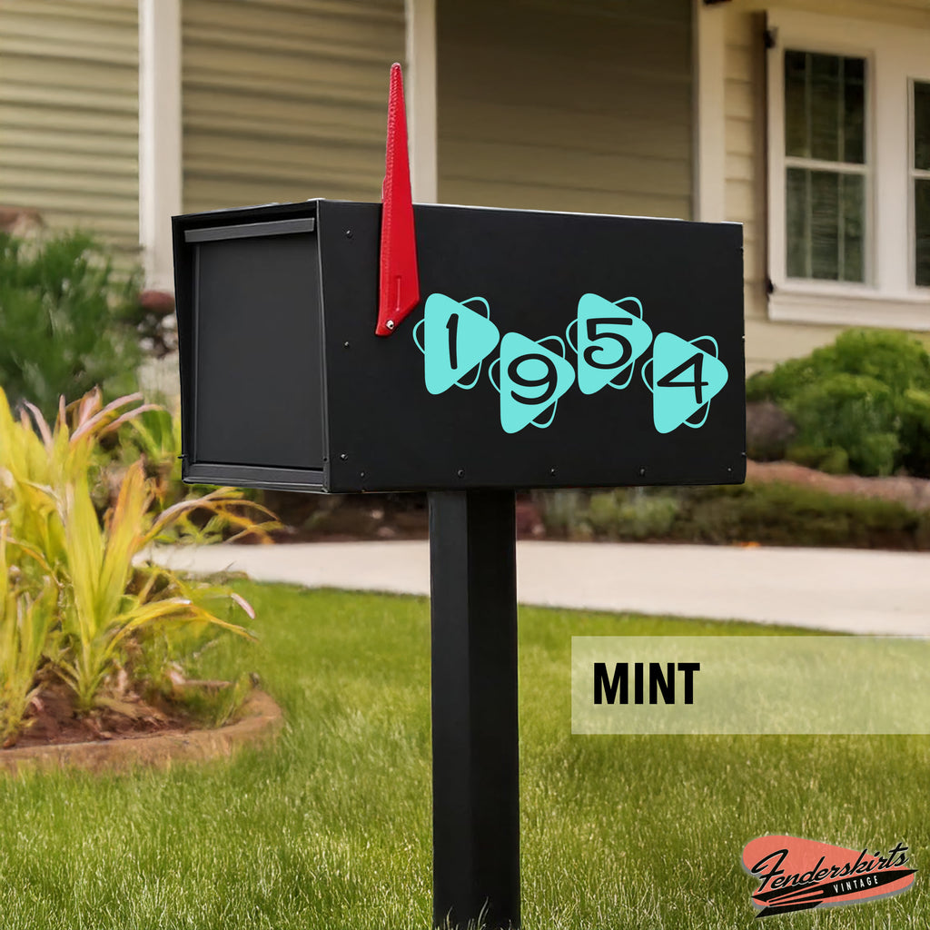 Nebula Retro Atomic Mailbox Decals