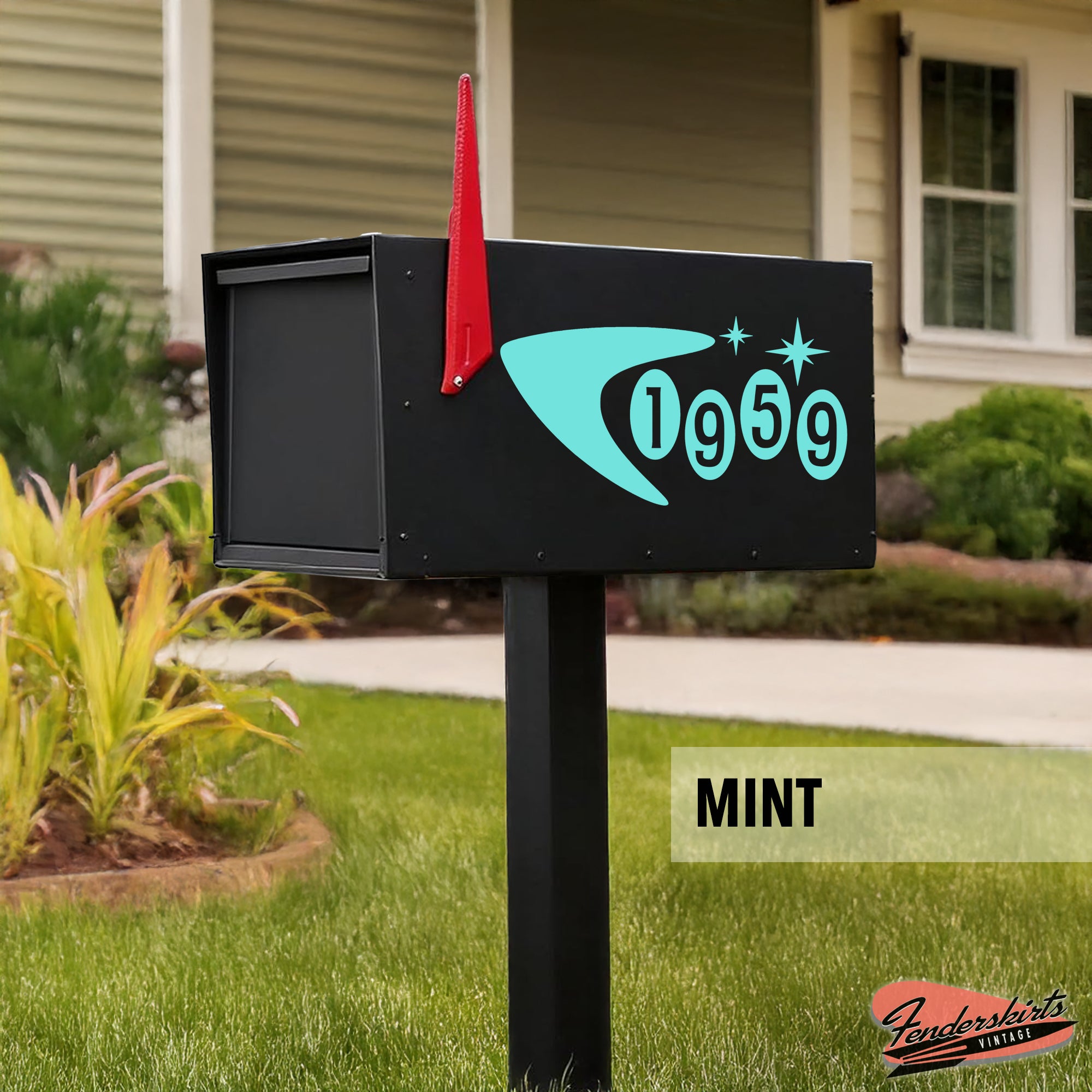 Star Pop Boomerang Atomic Mailbox Decals