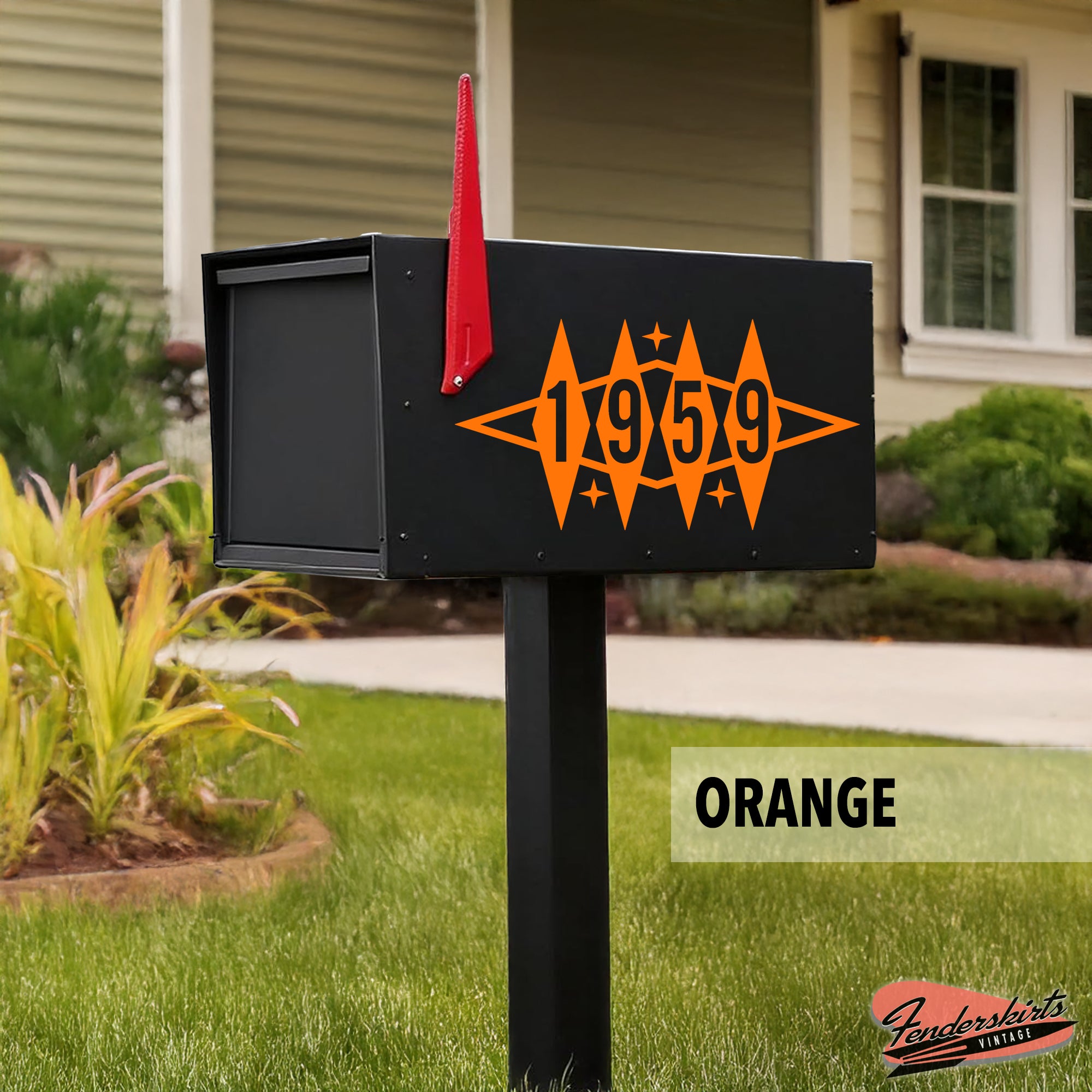 Astro Diamond Retro Mailbox Decals