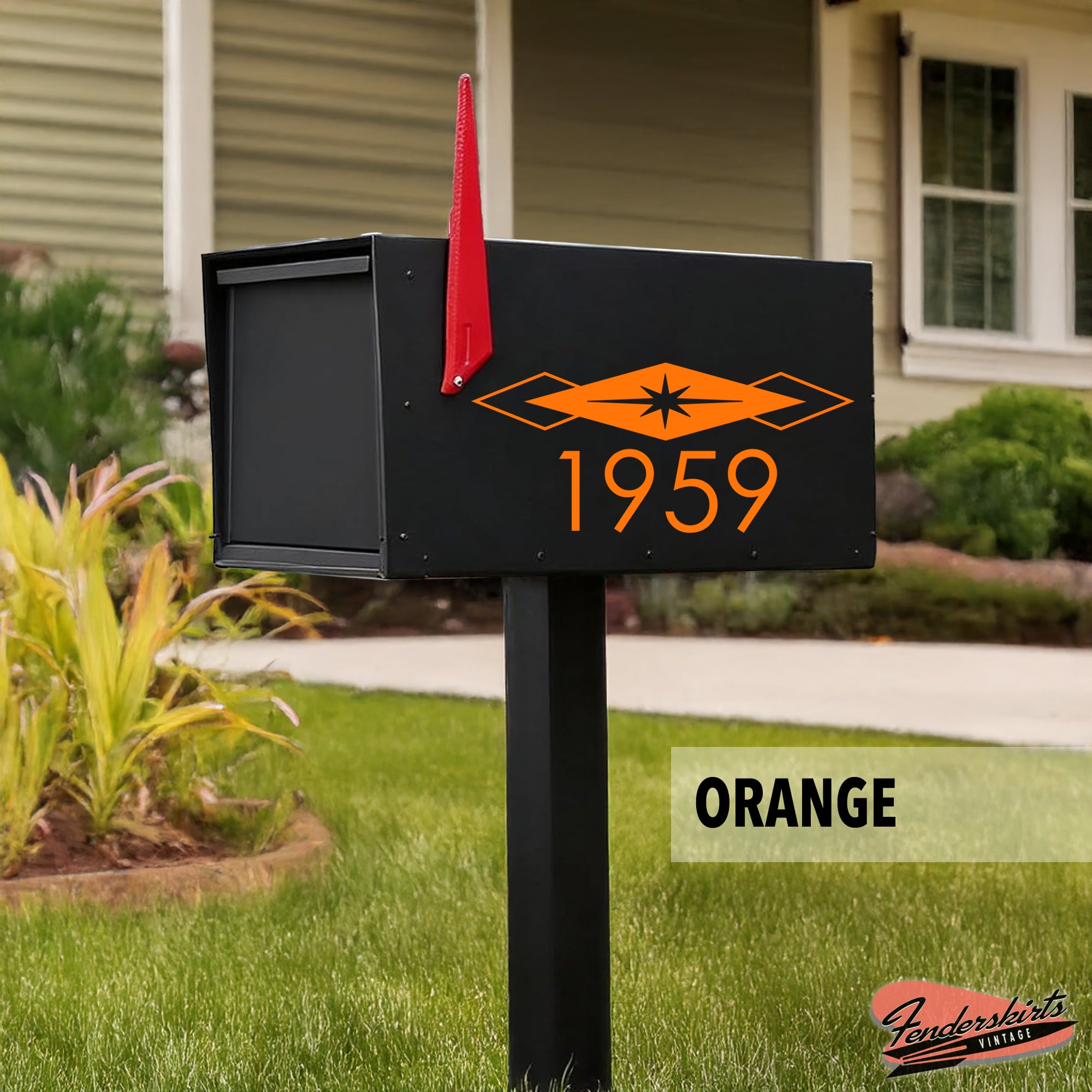 Equinox Starburst Mid Century Mailbox Decals
