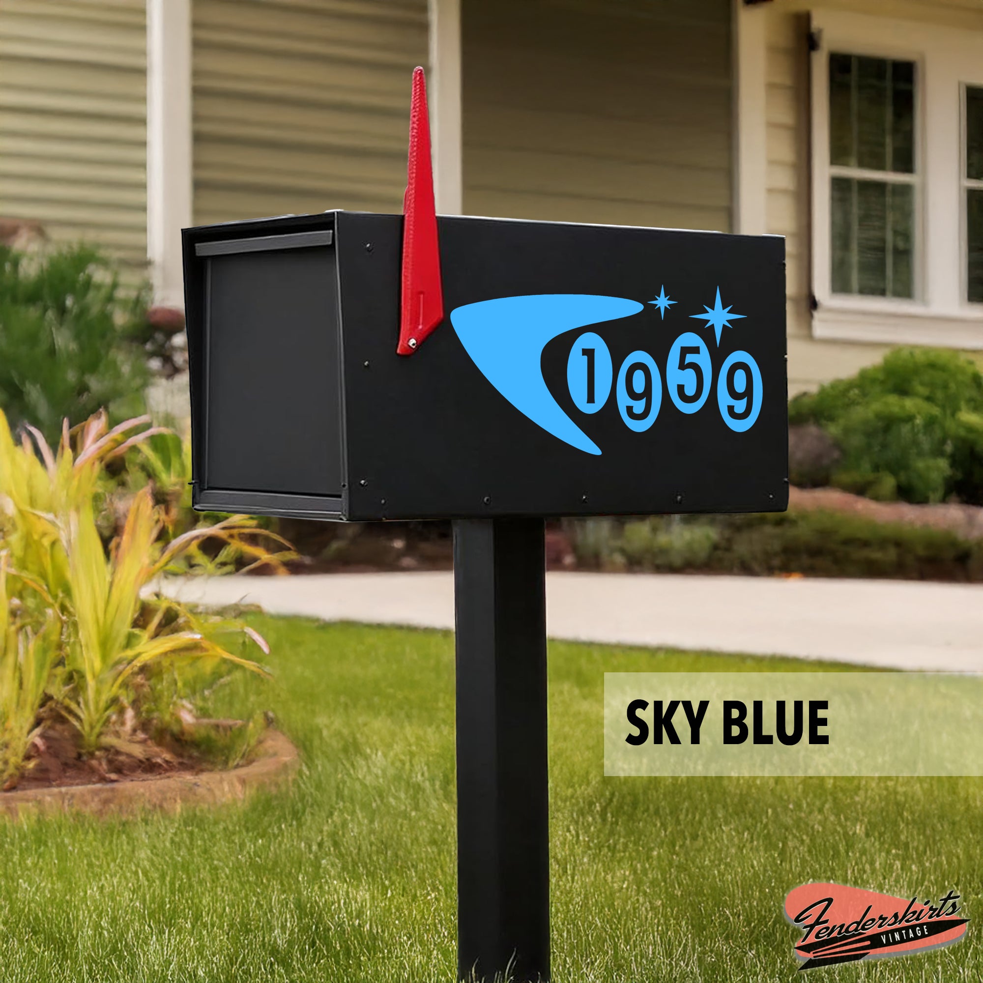 Star Pop Boomerang Atomic Mailbox Decals