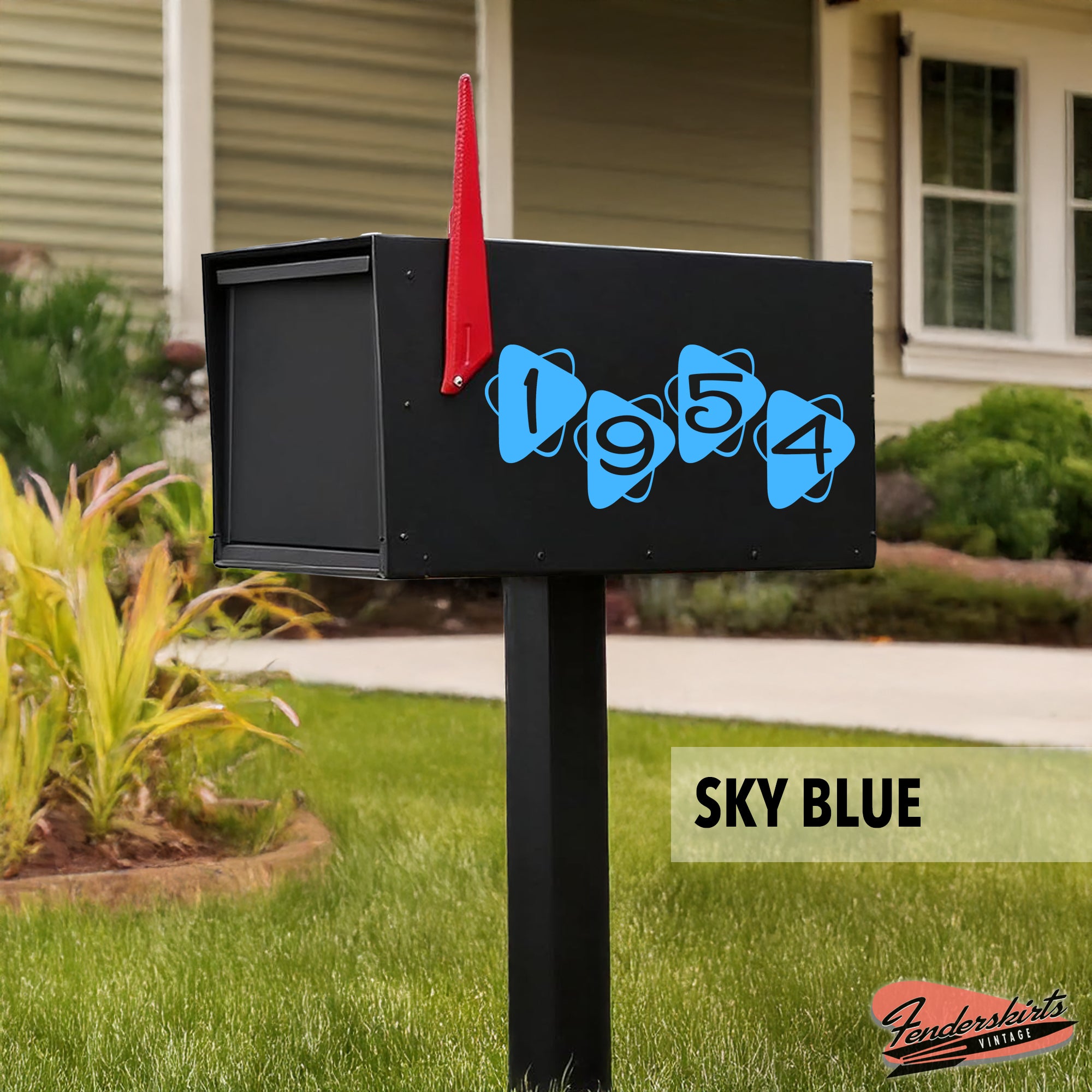 Nebula Retro Atomic Mailbox Decals