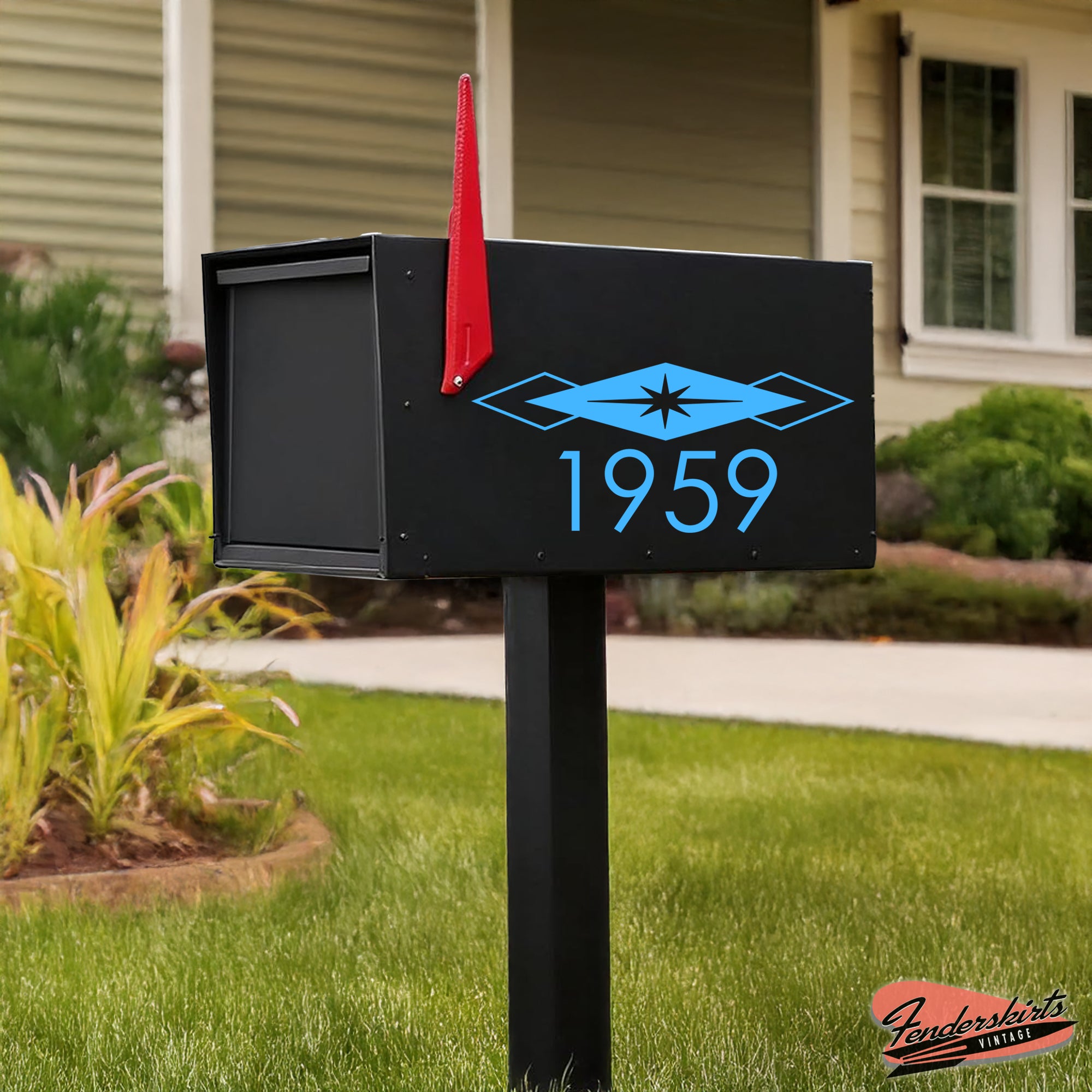 Equinox Starburst Mid Century Mailbox Decals