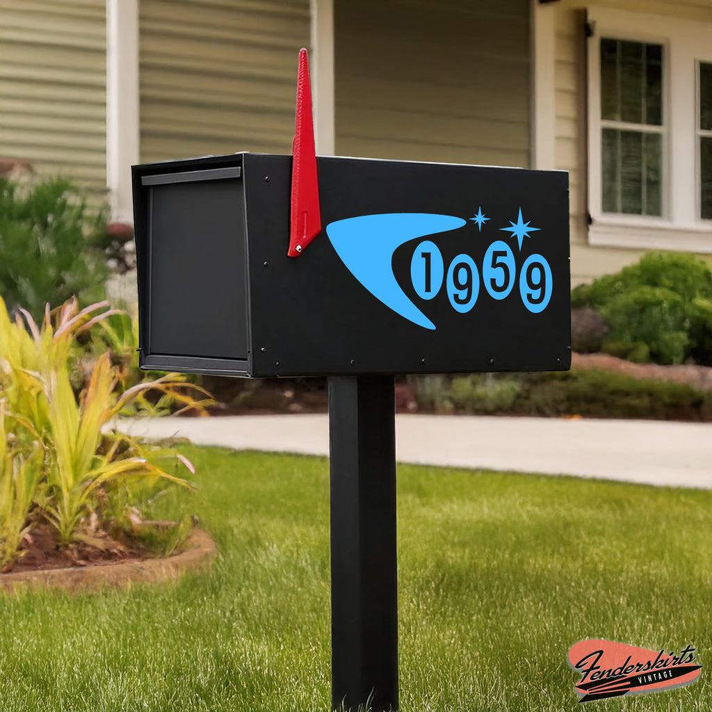 Star Pop Boomerang Atomic Mailbox Decals