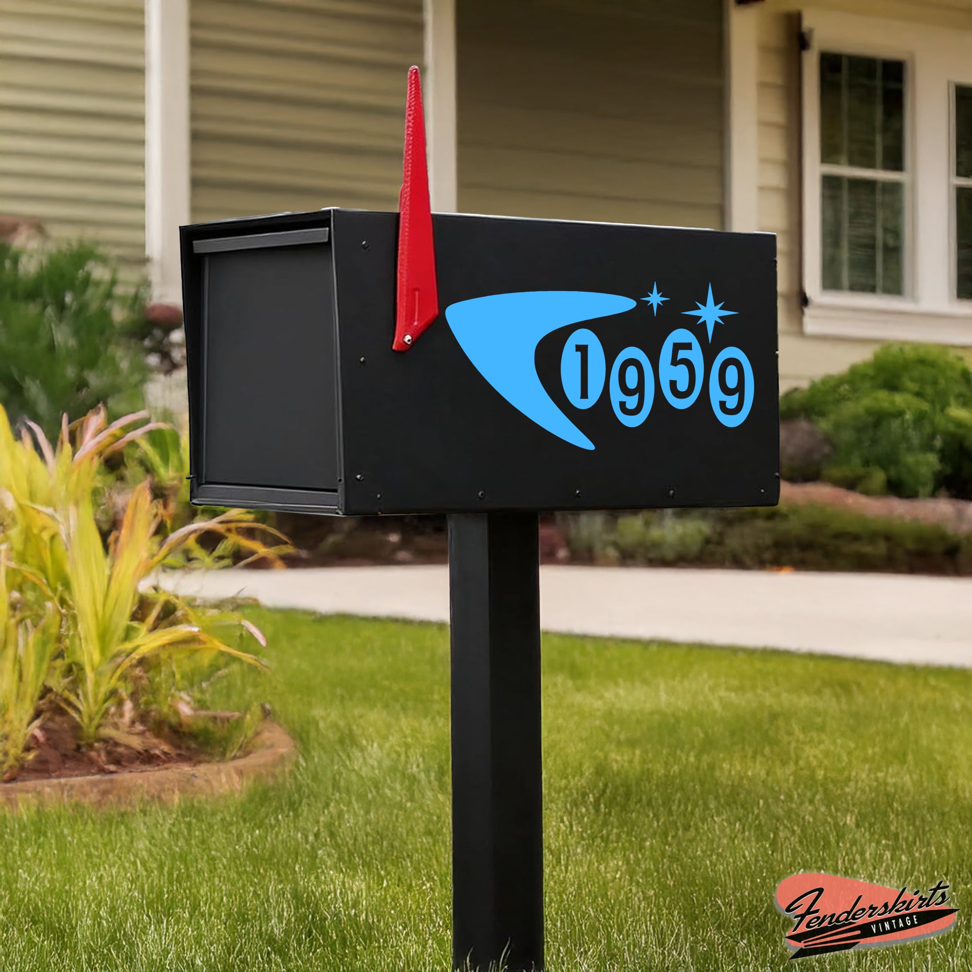 Star Pop Boomerang Atomic Mailbox Decals