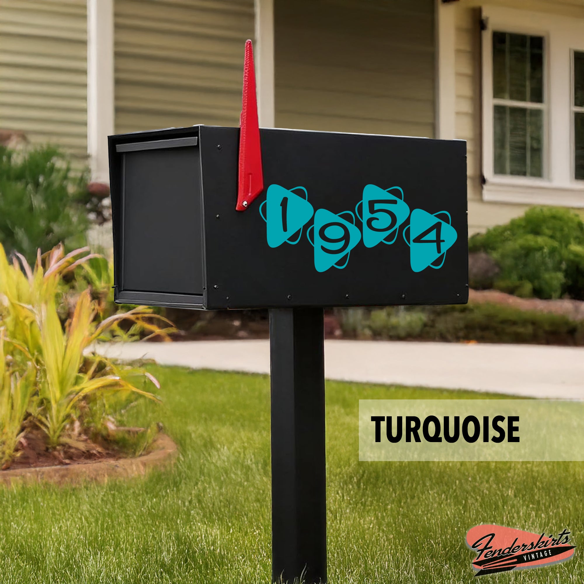 Nebula Retro Atomic Mailbox Decals