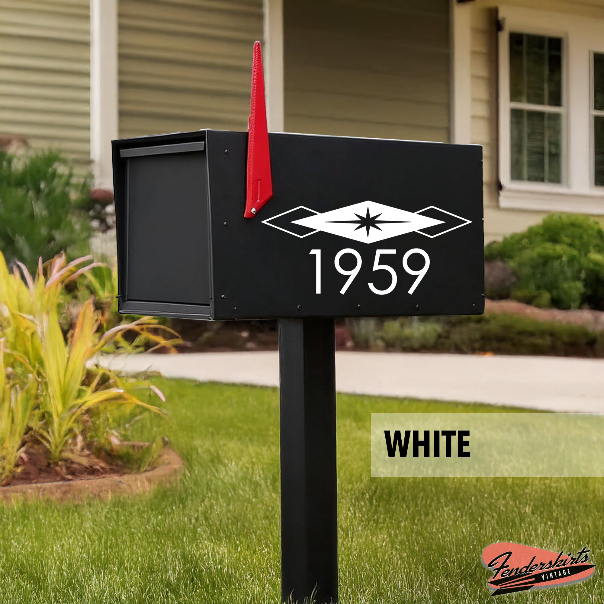 Equinox Starburst Mid Century Mailbox Decals