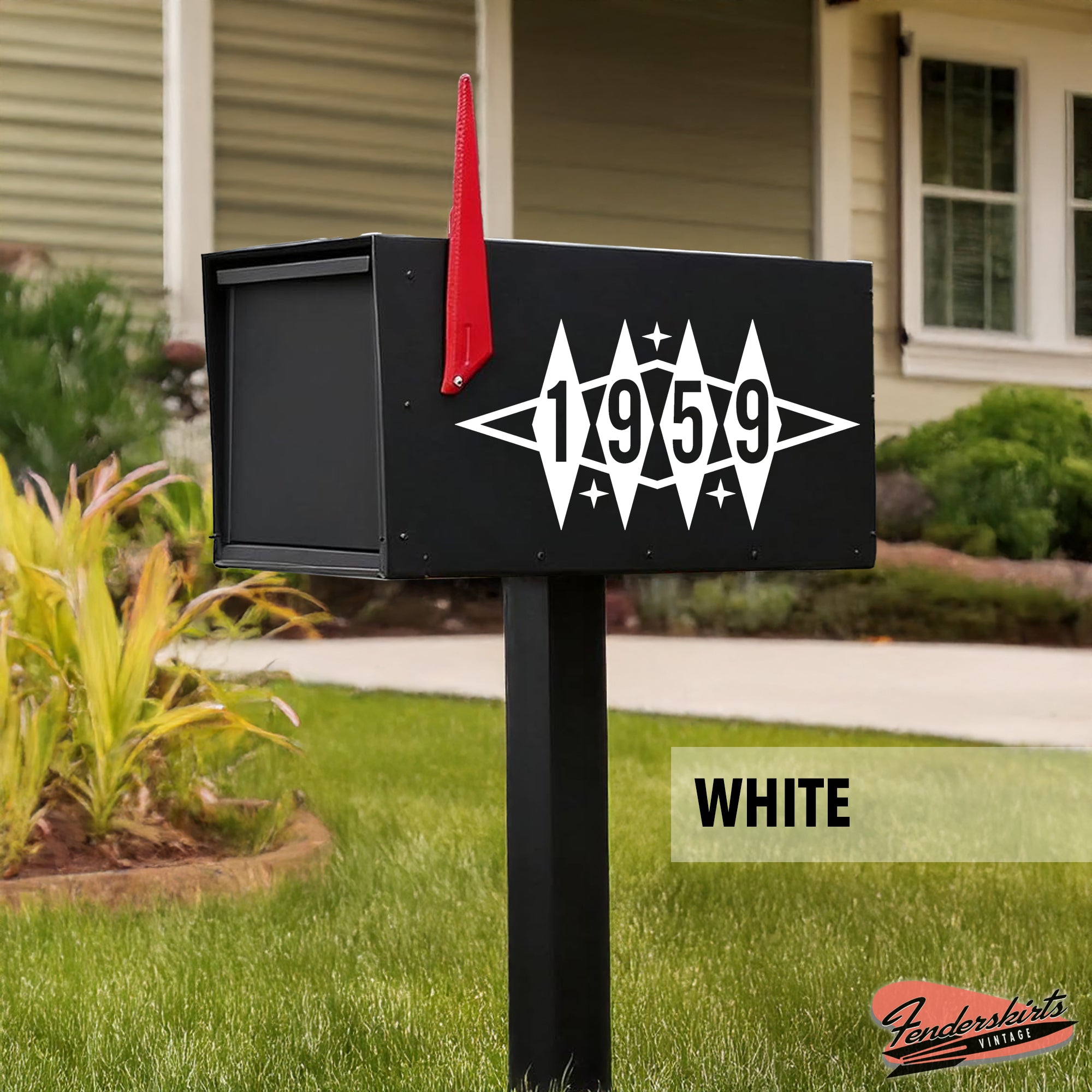 Astro Diamond Retro Mailbox Decals