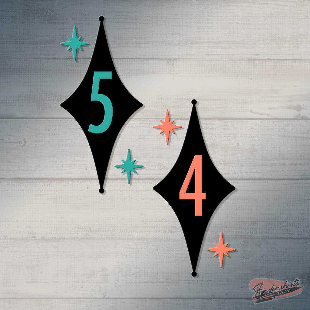 Jubilee Diamond Starburst  House Address Numbers