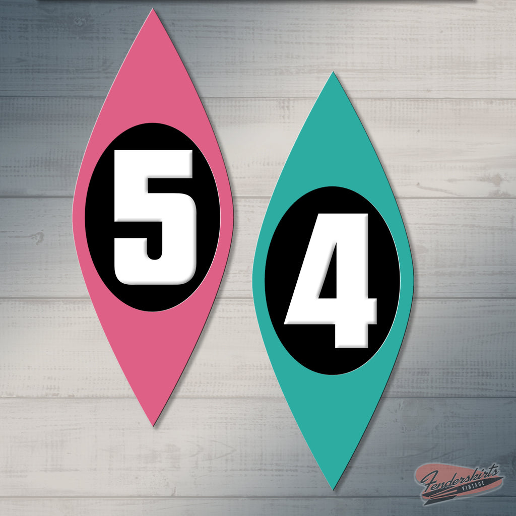 Atomic Teardrop House Address Numbers