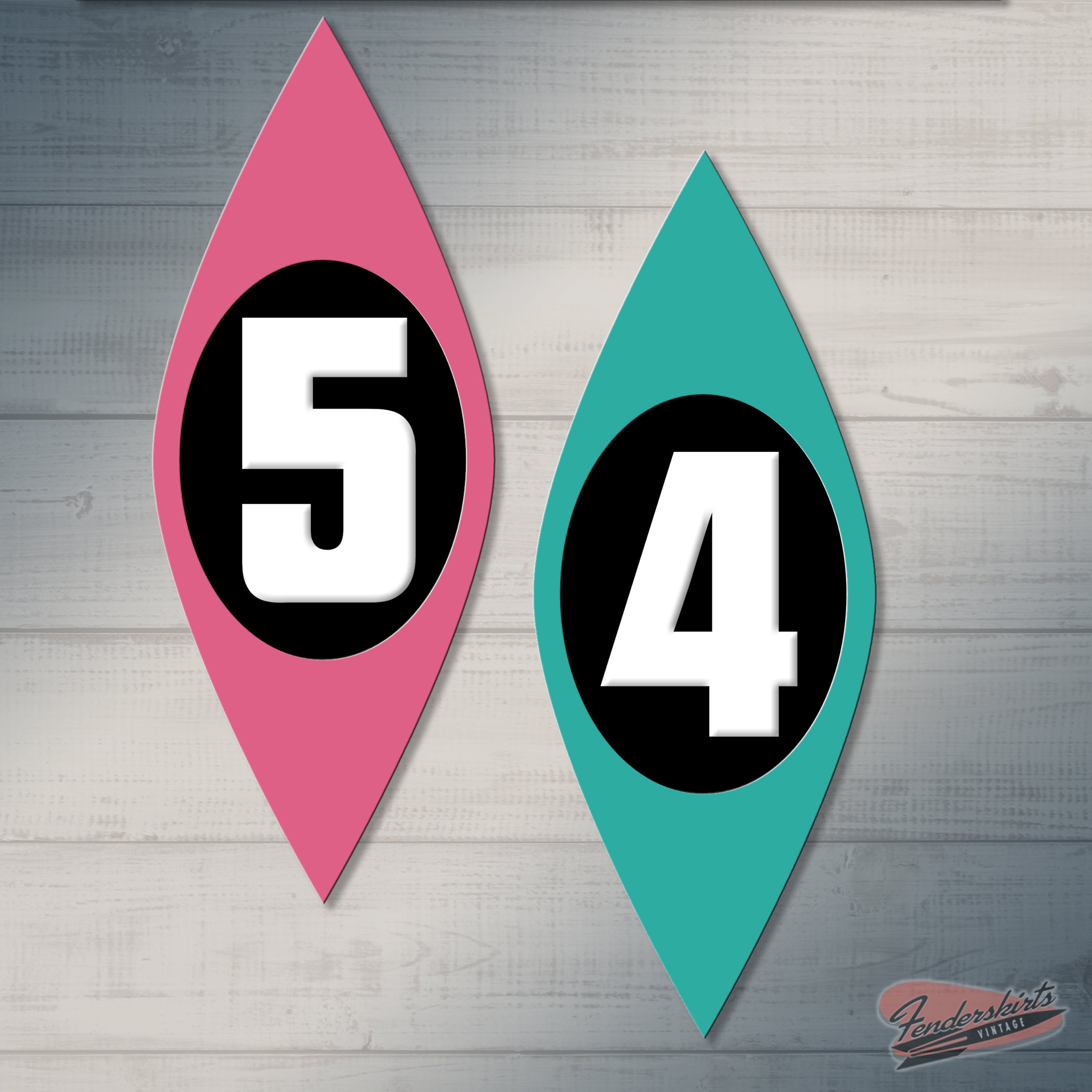 Atomic Teardrop House Address Numbers