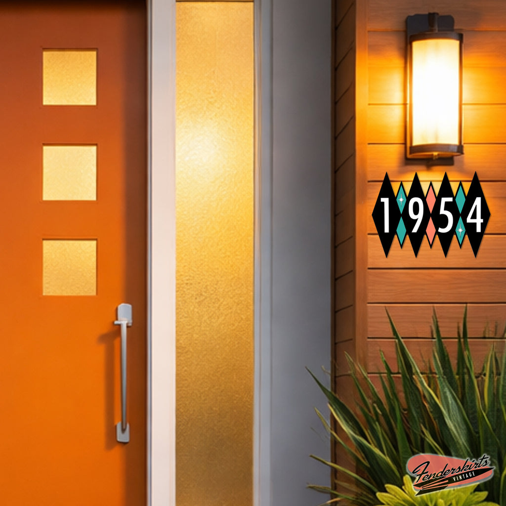 Argyle Diamond Starburst Address Acrylic Sign