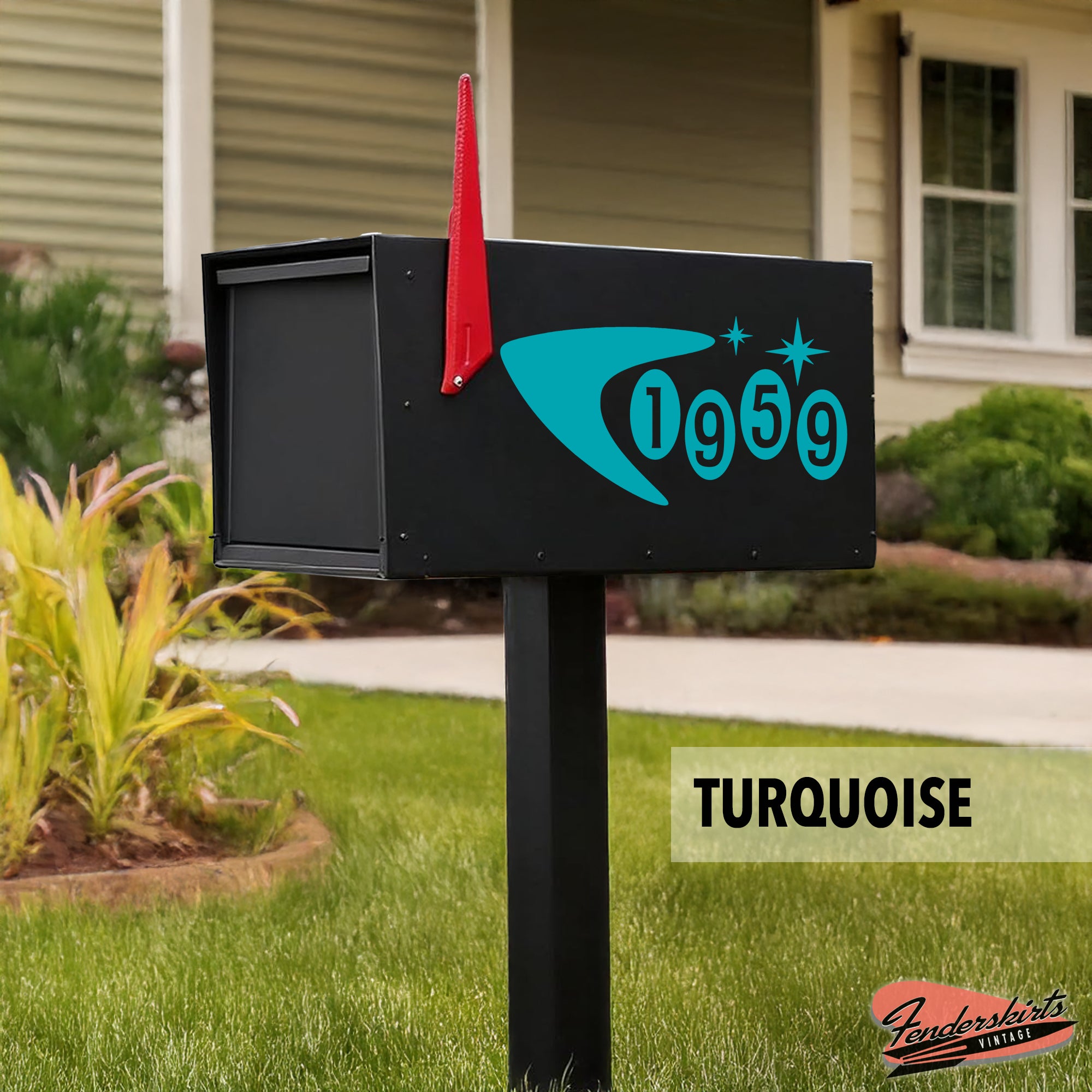 Star Pop Boomerang Atomic Mailbox Decals
