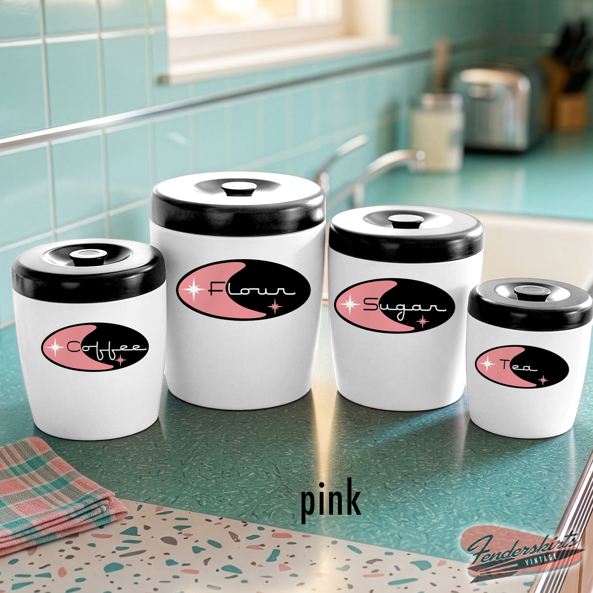 Quasar Boomerang Kitchen Canister Decals