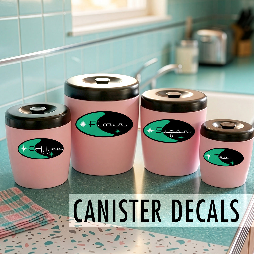 Quasar Boomerang Kitchen Canister Decals