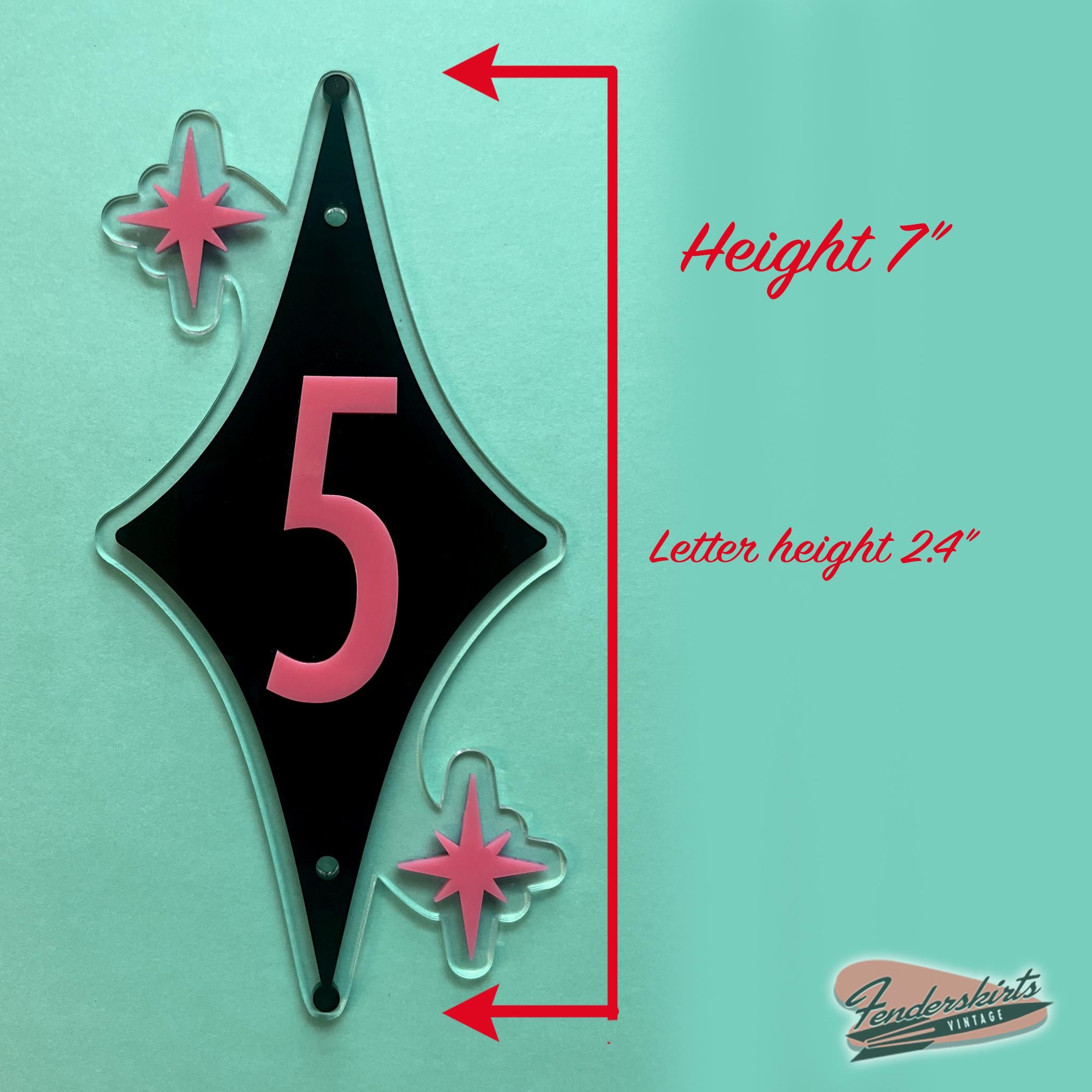 Jubilee Diamond Starburst  House Address Numbers