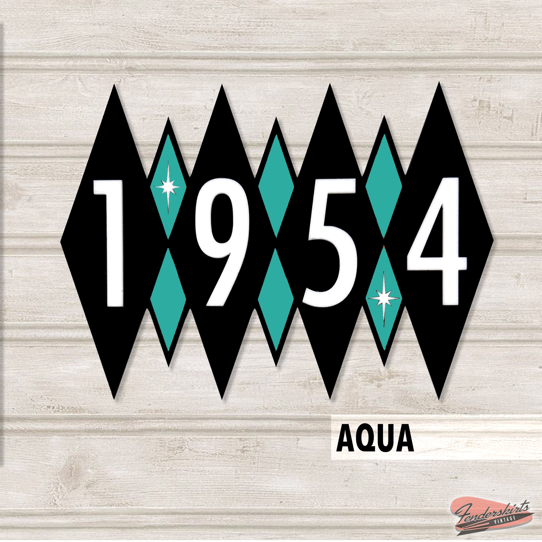 Argyle Diamond Starburst Address Acrylic Sign