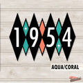 Argyle Diamond Starburst Address Acrylic Sign
