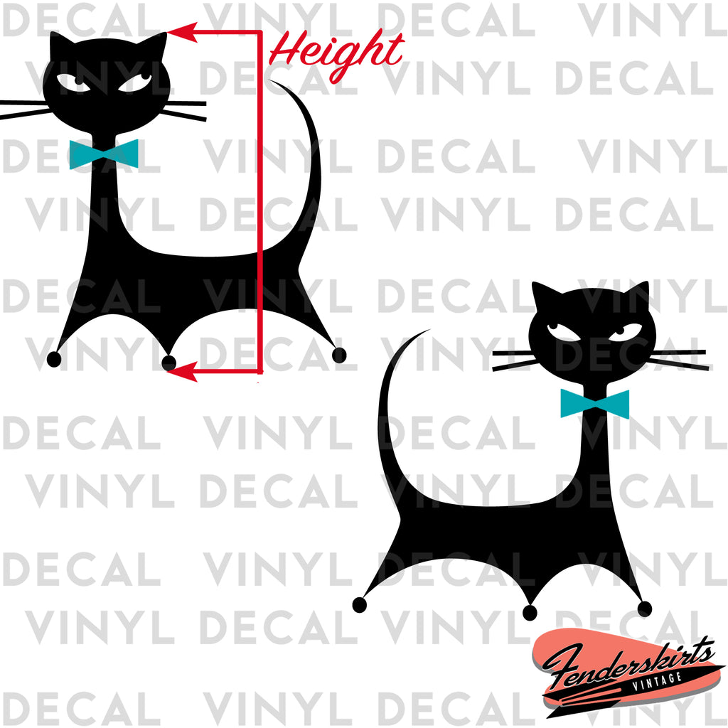 Atomic Kitty Cat Retro Decals