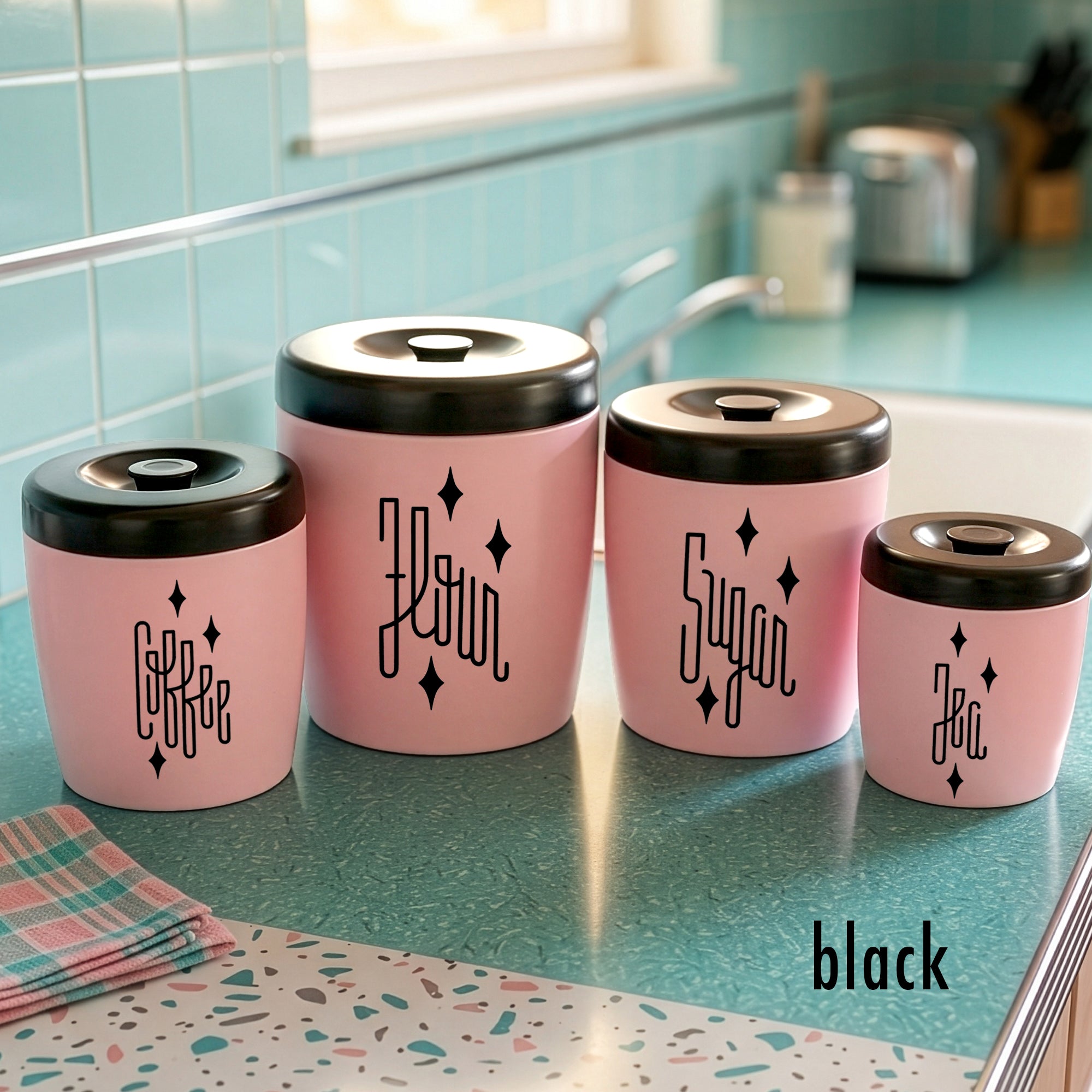Deco Diamond Kitchen Canister Decals