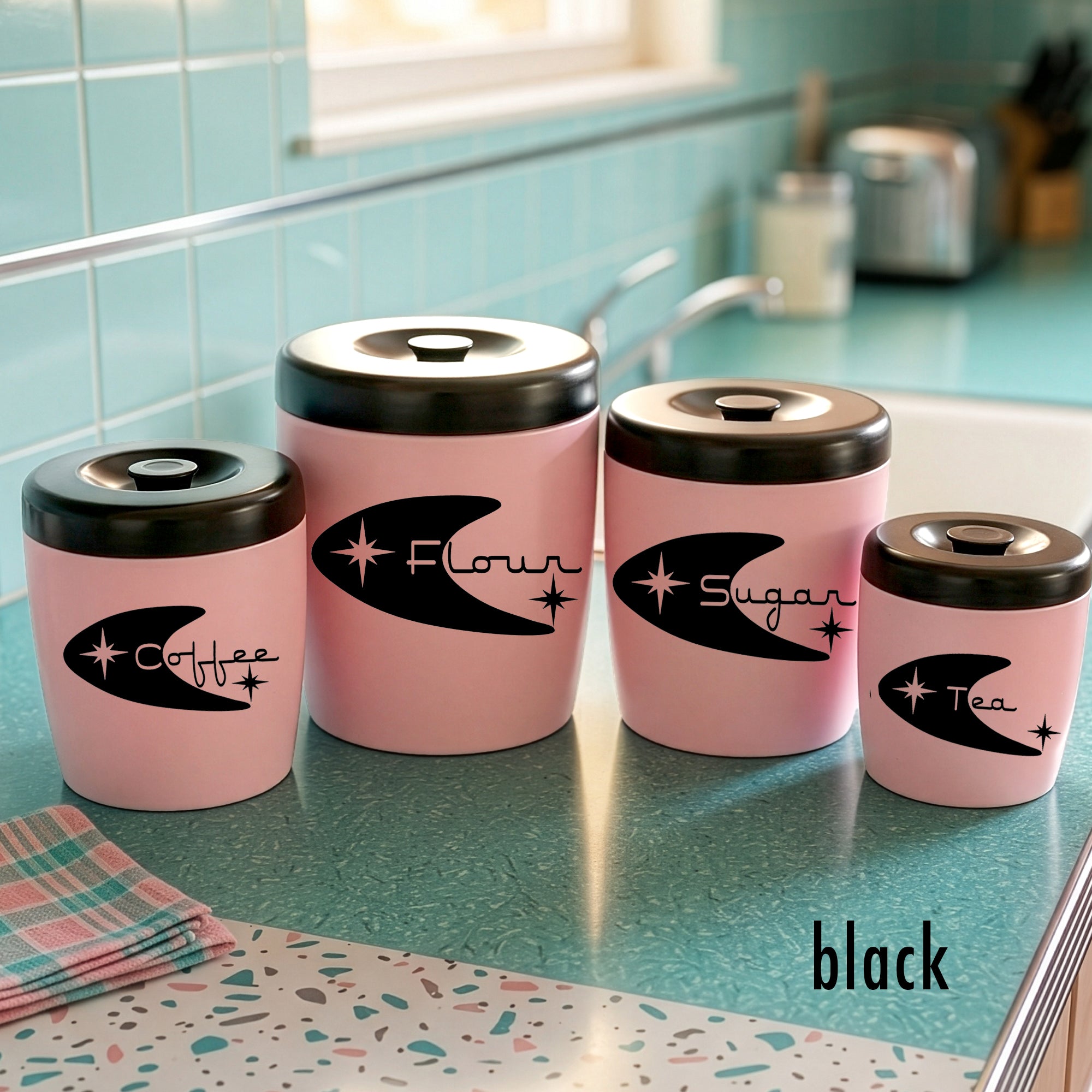 Quasar Boomerang Kitchen Canister Decals