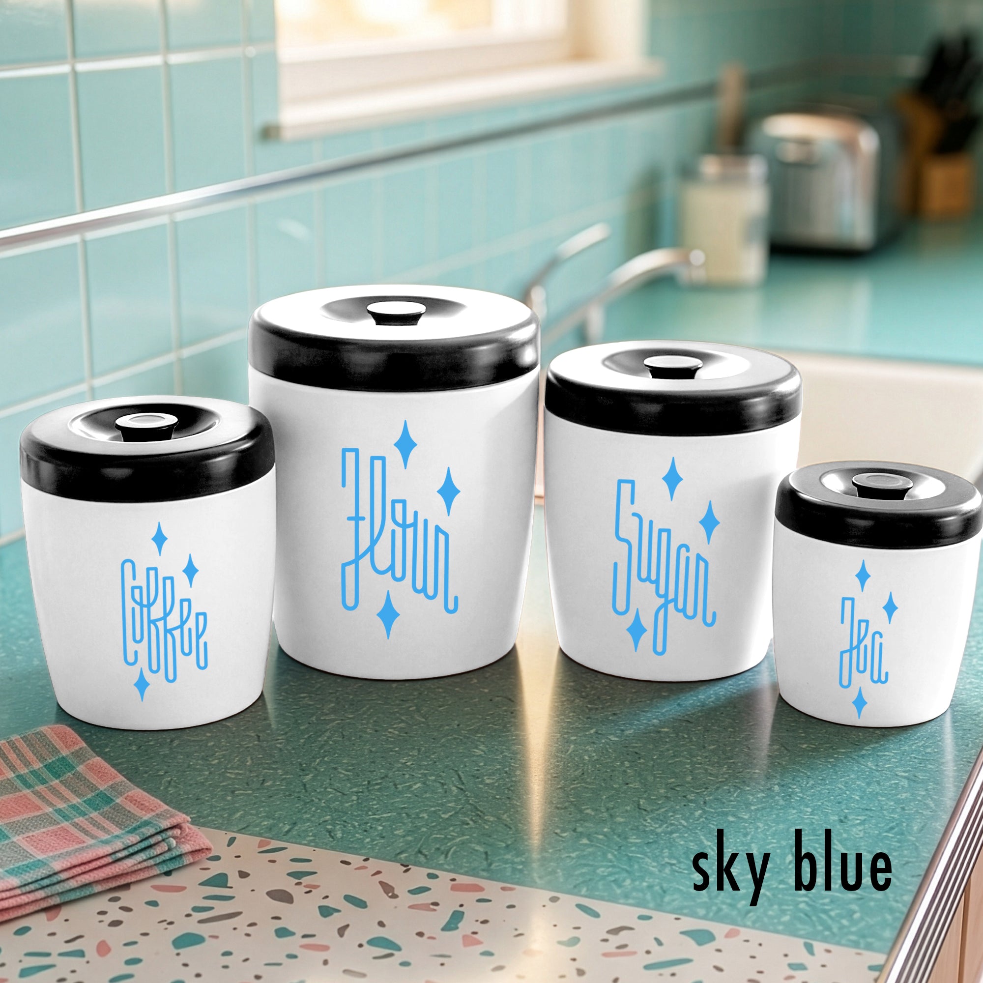 Deco Diamond Kitchen Canister Decals