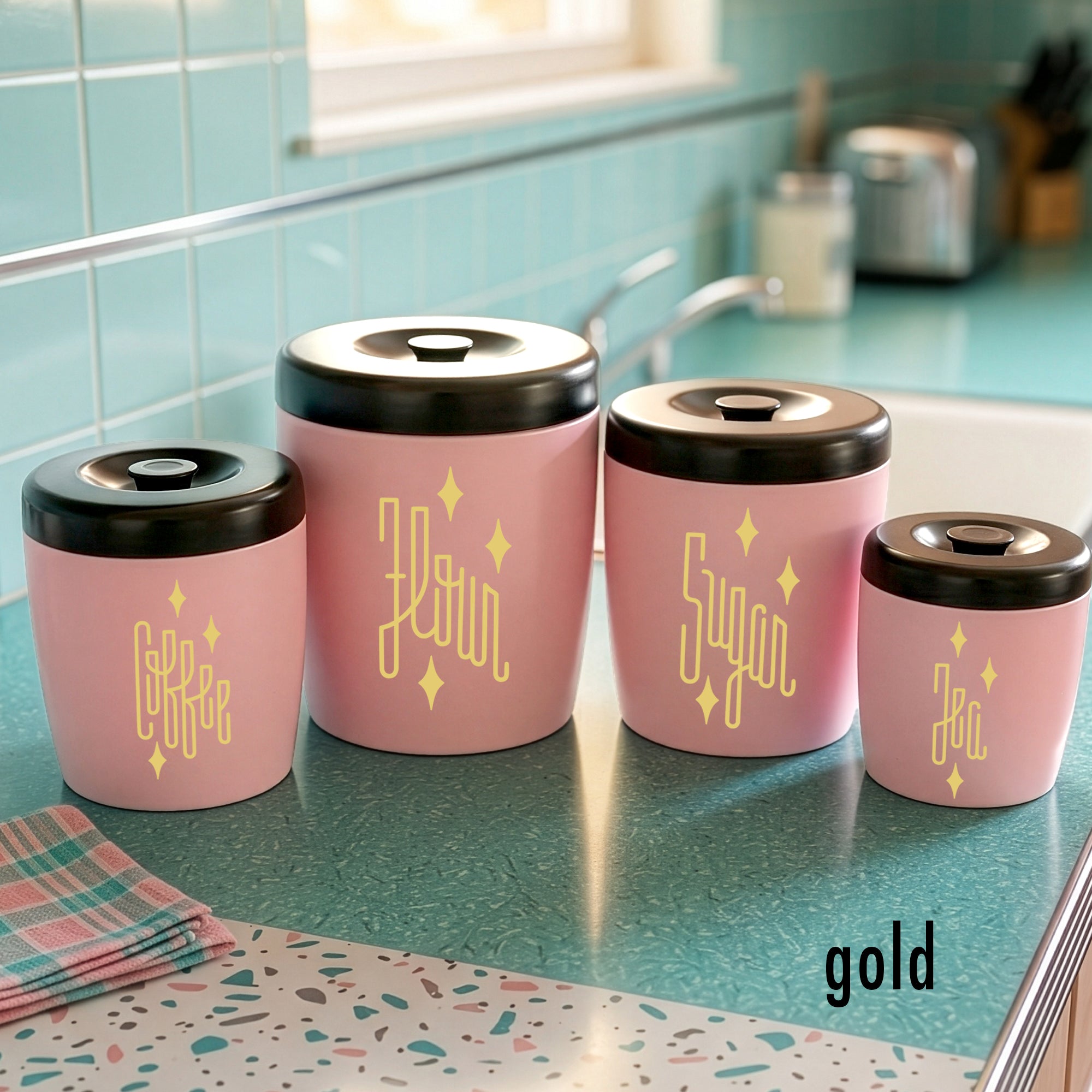 Deco Diamond Kitchen Canister Decals
