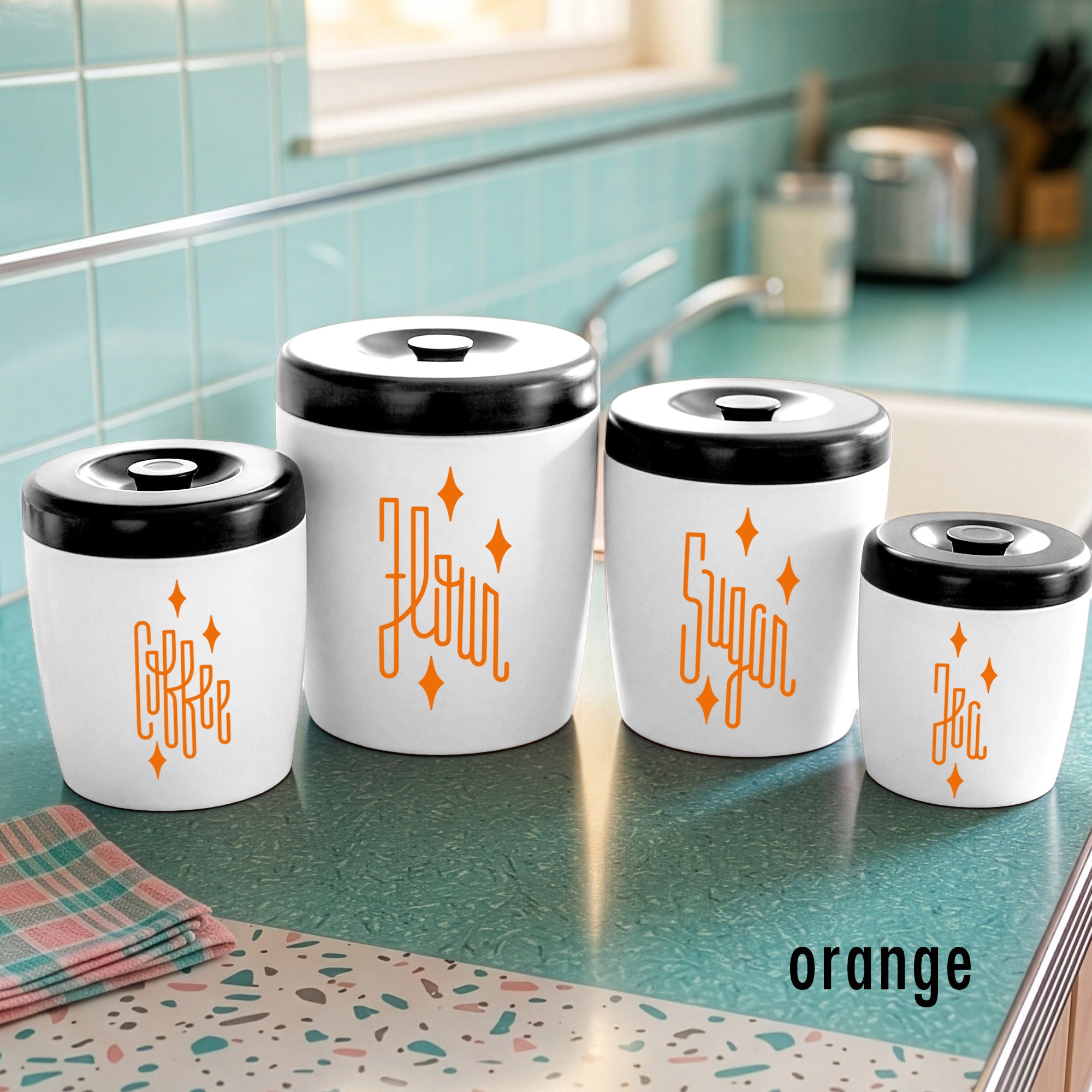 Deco Diamond Kitchen Canister Decals