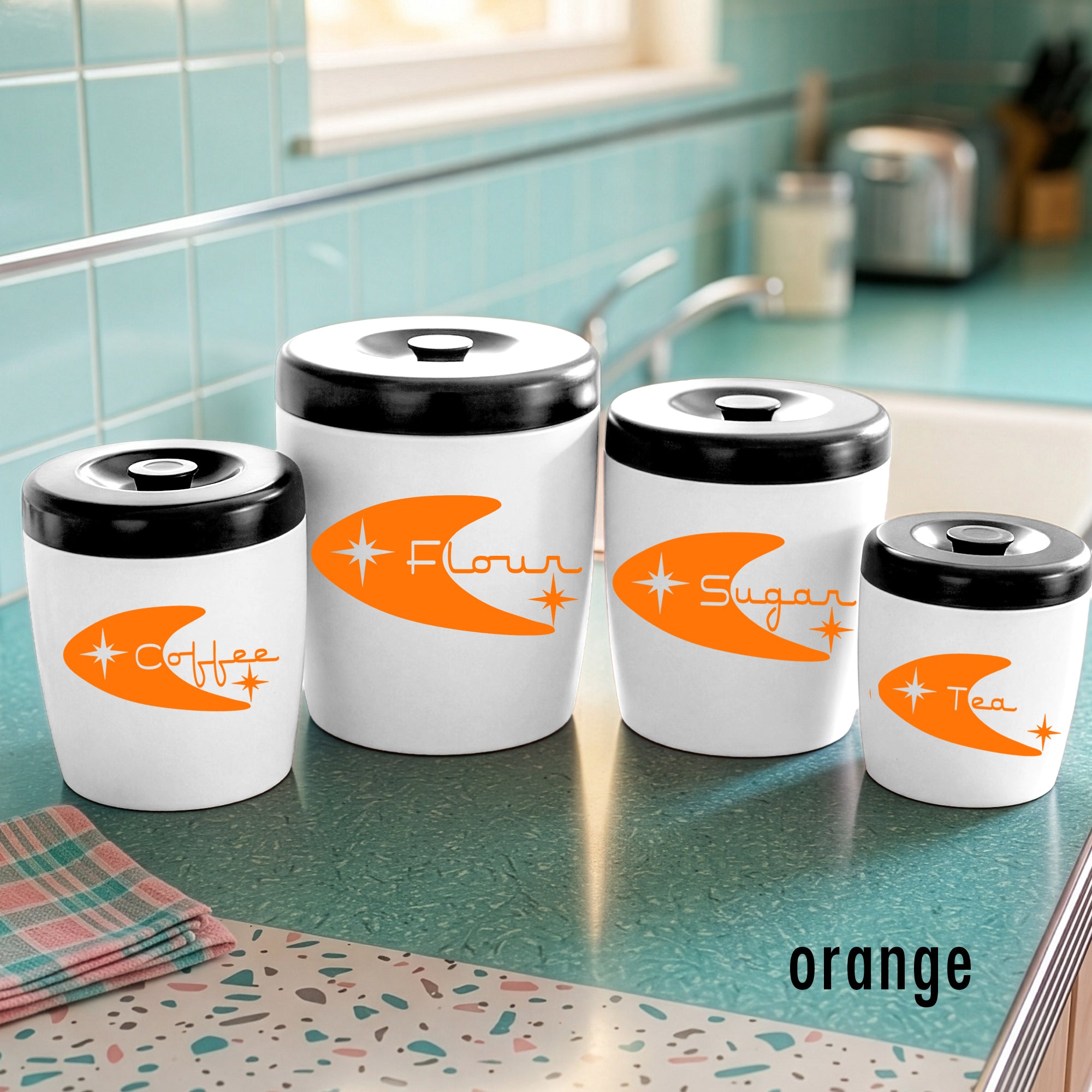 Quasar Boomerang Kitchen Canister Decals
