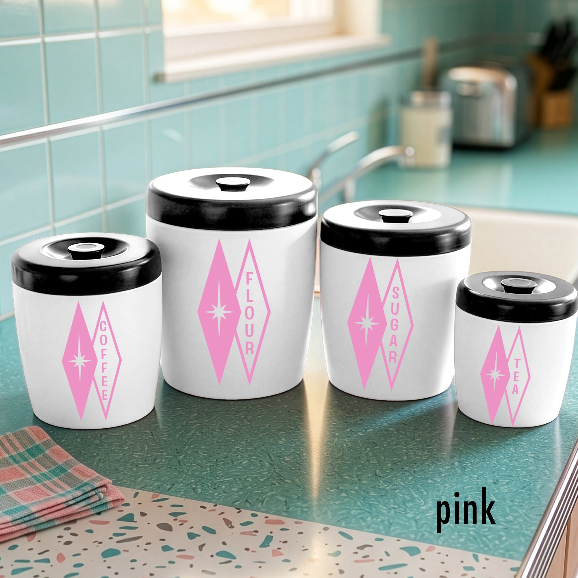 Eclipse Diamond Starburst Kitchen Canister Decals