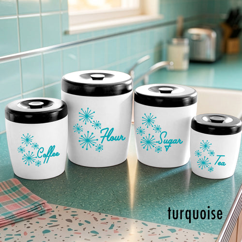Atomic Dandelion Kitchen Canister Decals