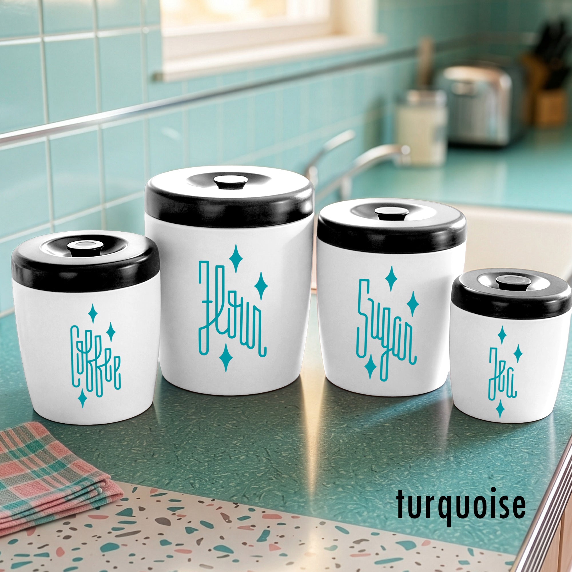 Deco Diamond Kitchen Canister Decals