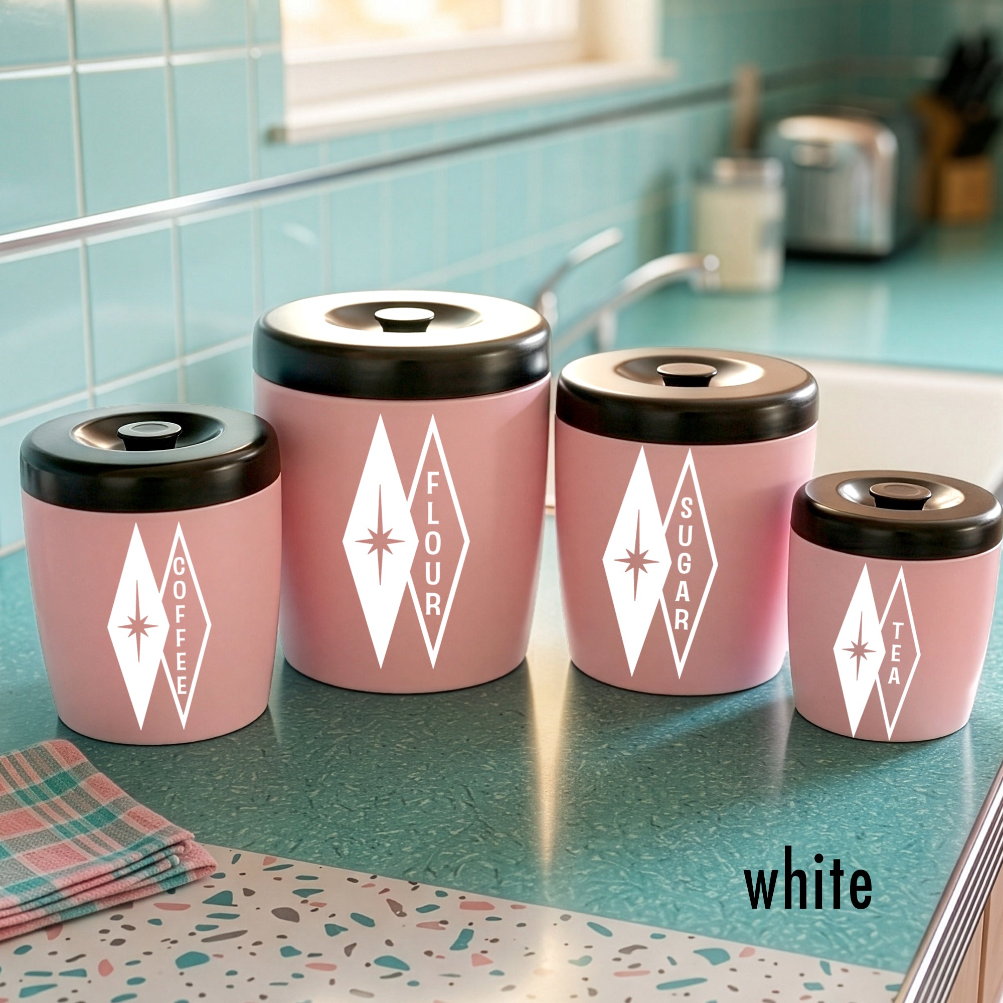 Eclipse Diamond Starburst Kitchen Canister Decals