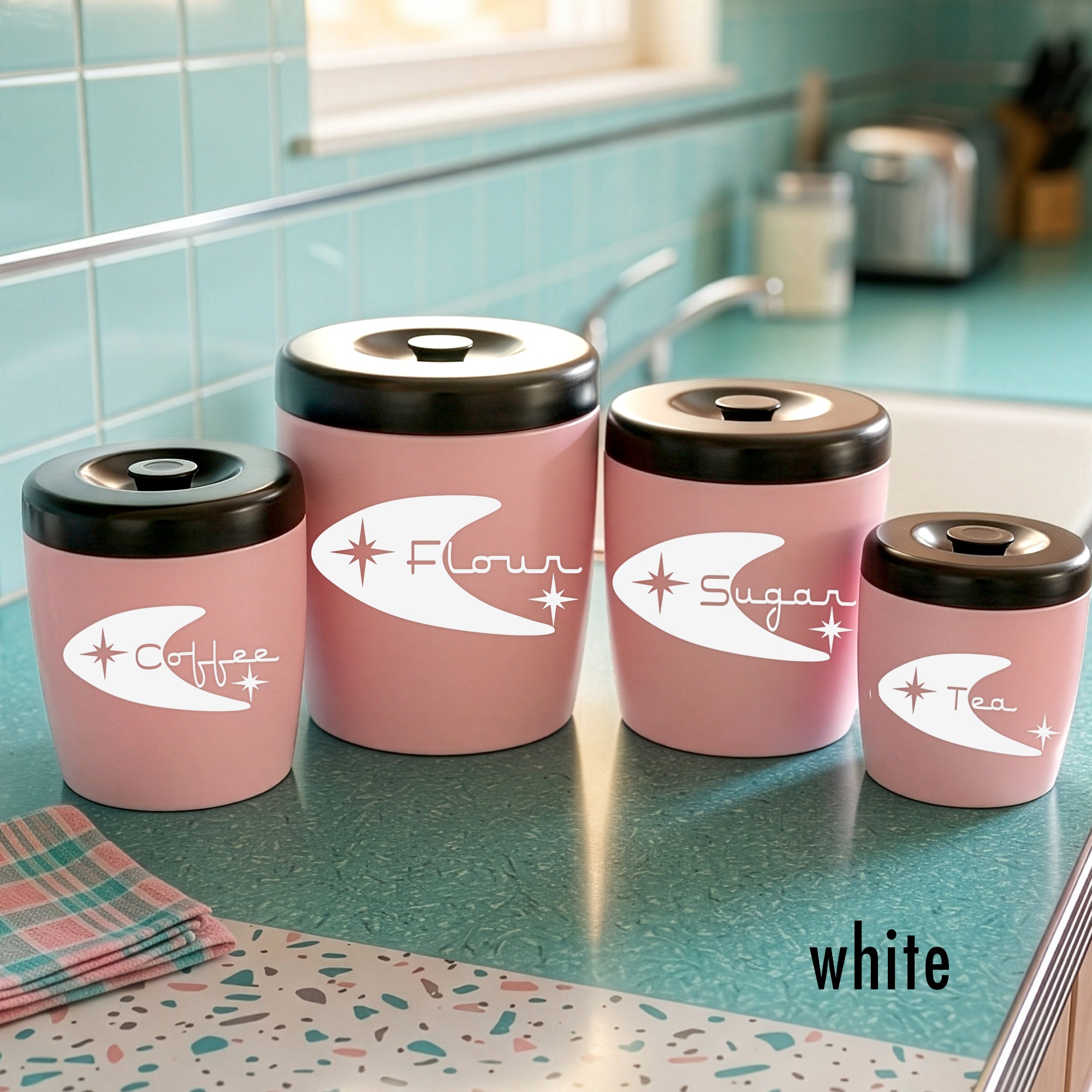 Quasar Boomerang Kitchen Canister Decals