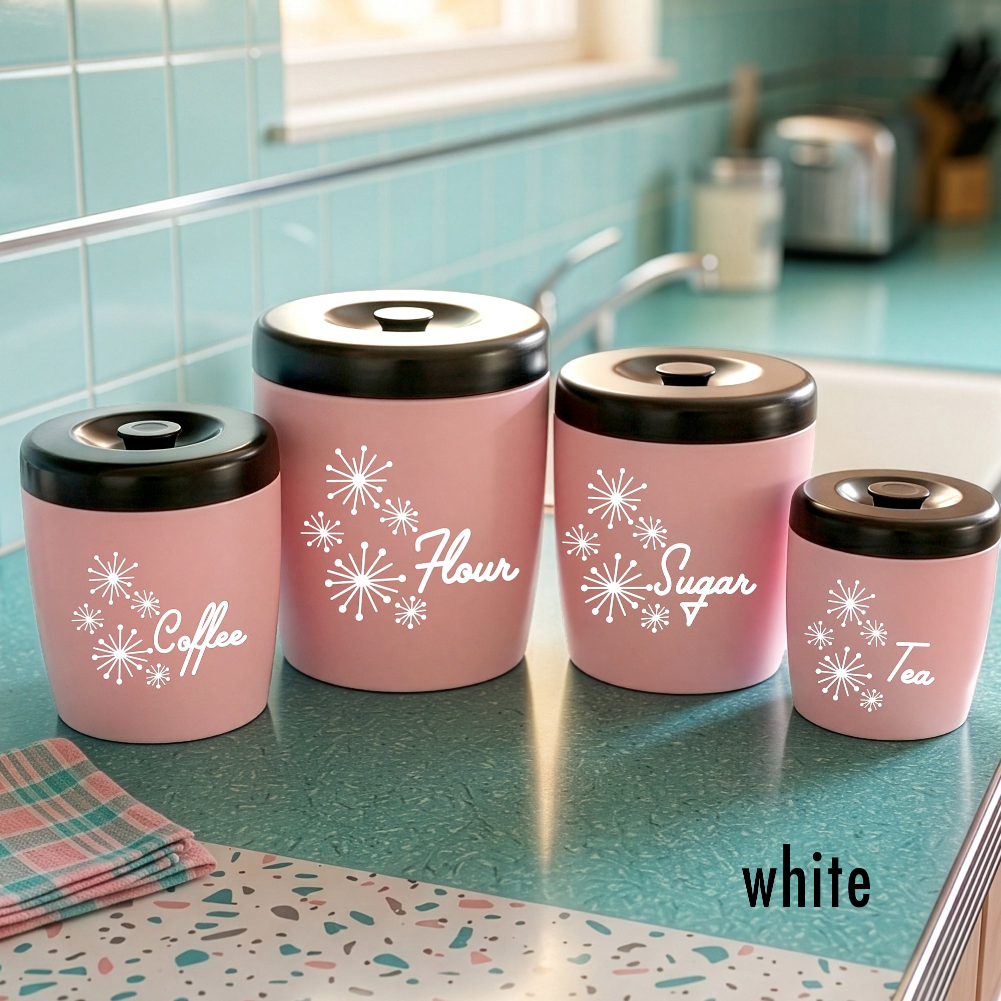 Atomic Dandelion Kitchen Canister Decals