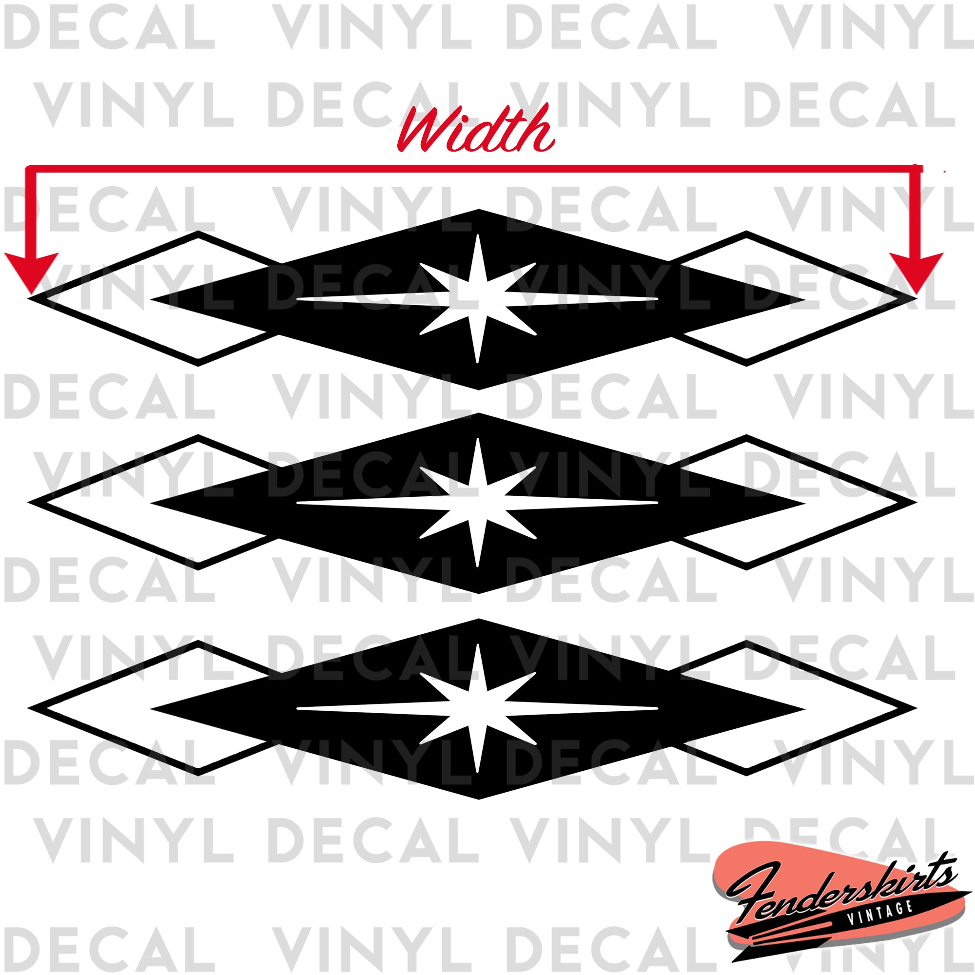 Equinox Diamond Starburst Retro Decals