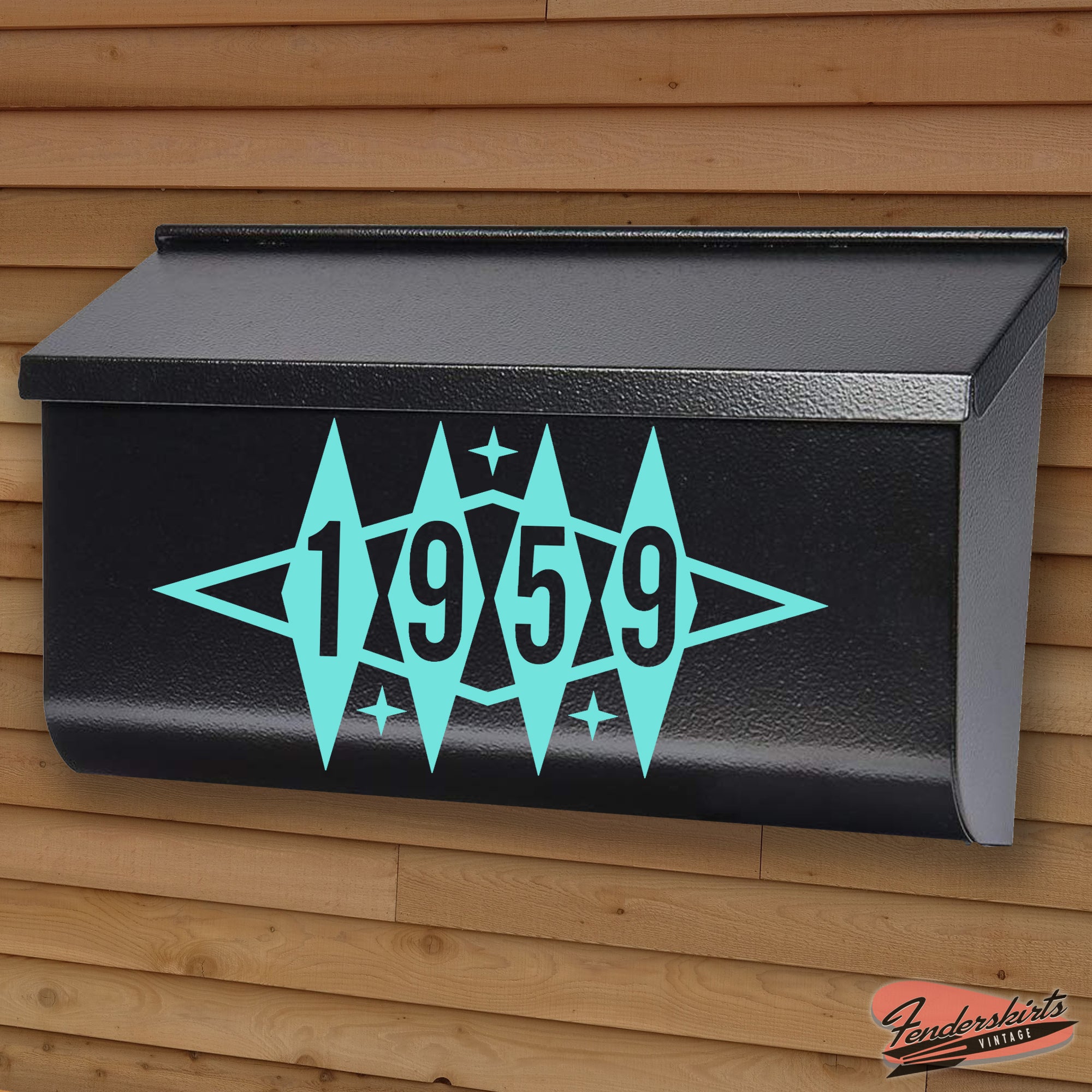 Astro Diamond Retro Mailbox Decals