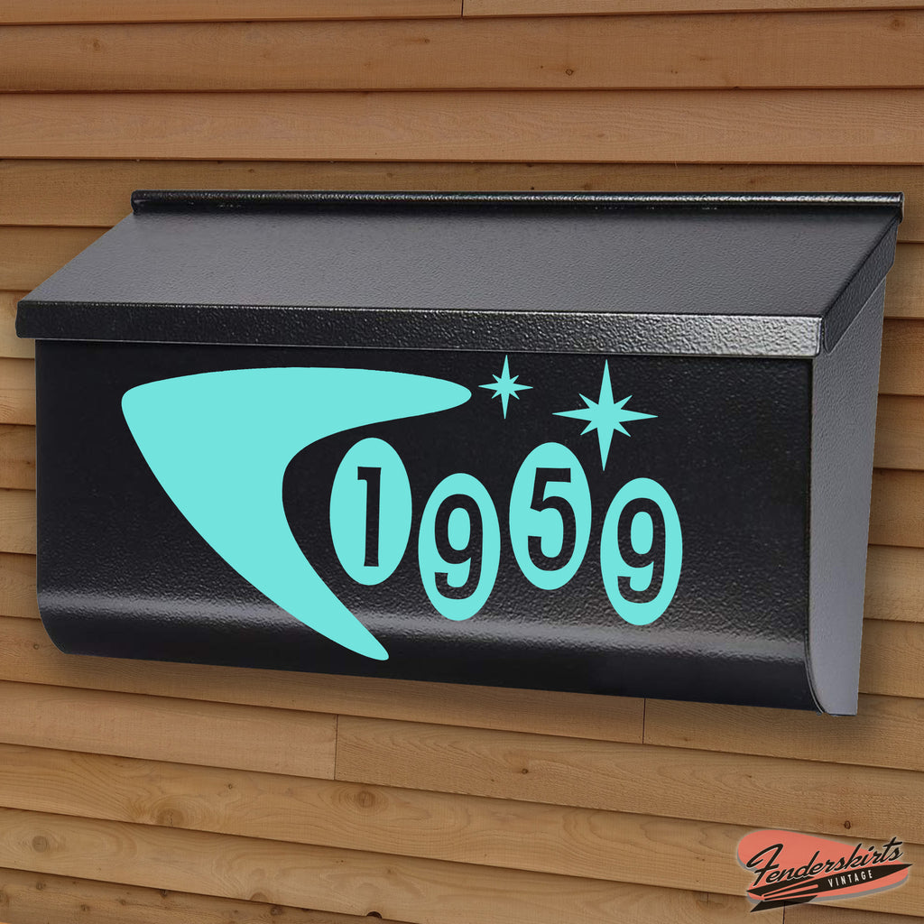 Star Pop Boomerang Atomic Mailbox Decals