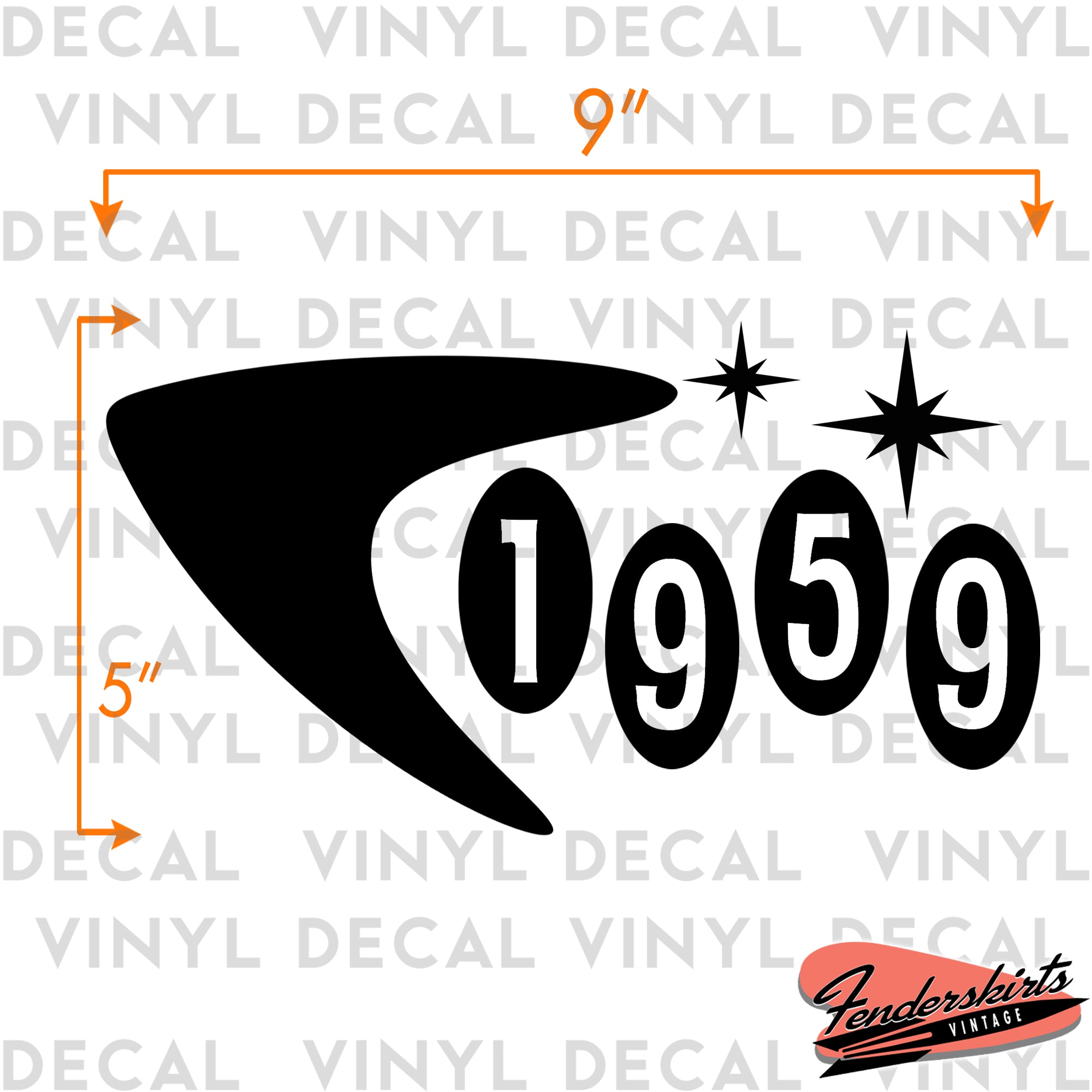 Star Pop Boomerang Atomic Mailbox Decals