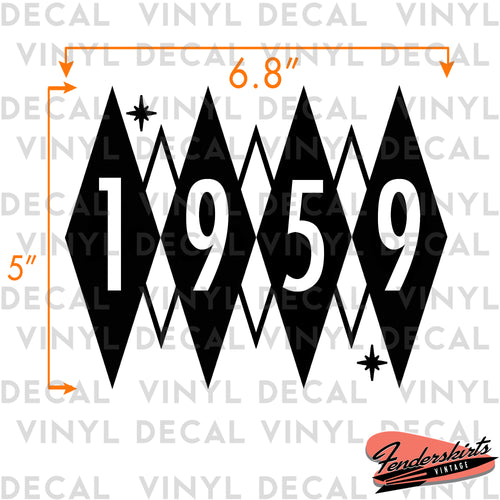 Argyle Diamond Retro Atomic Mailbox Decals